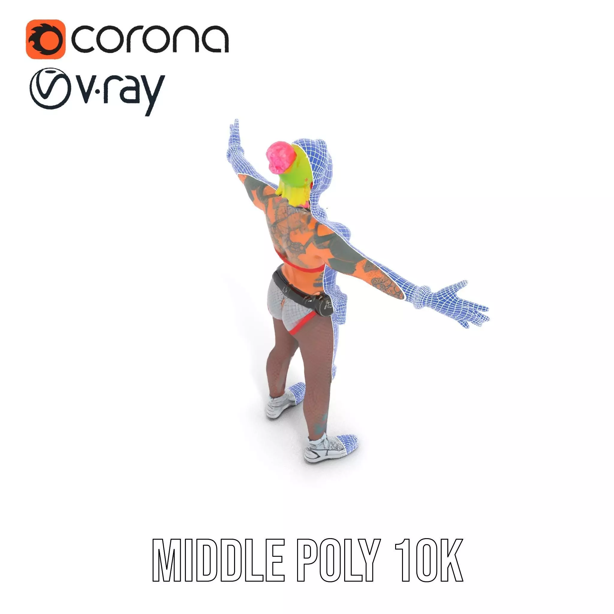 Cyberpunk Performer model pack Low-poly 3D model_16