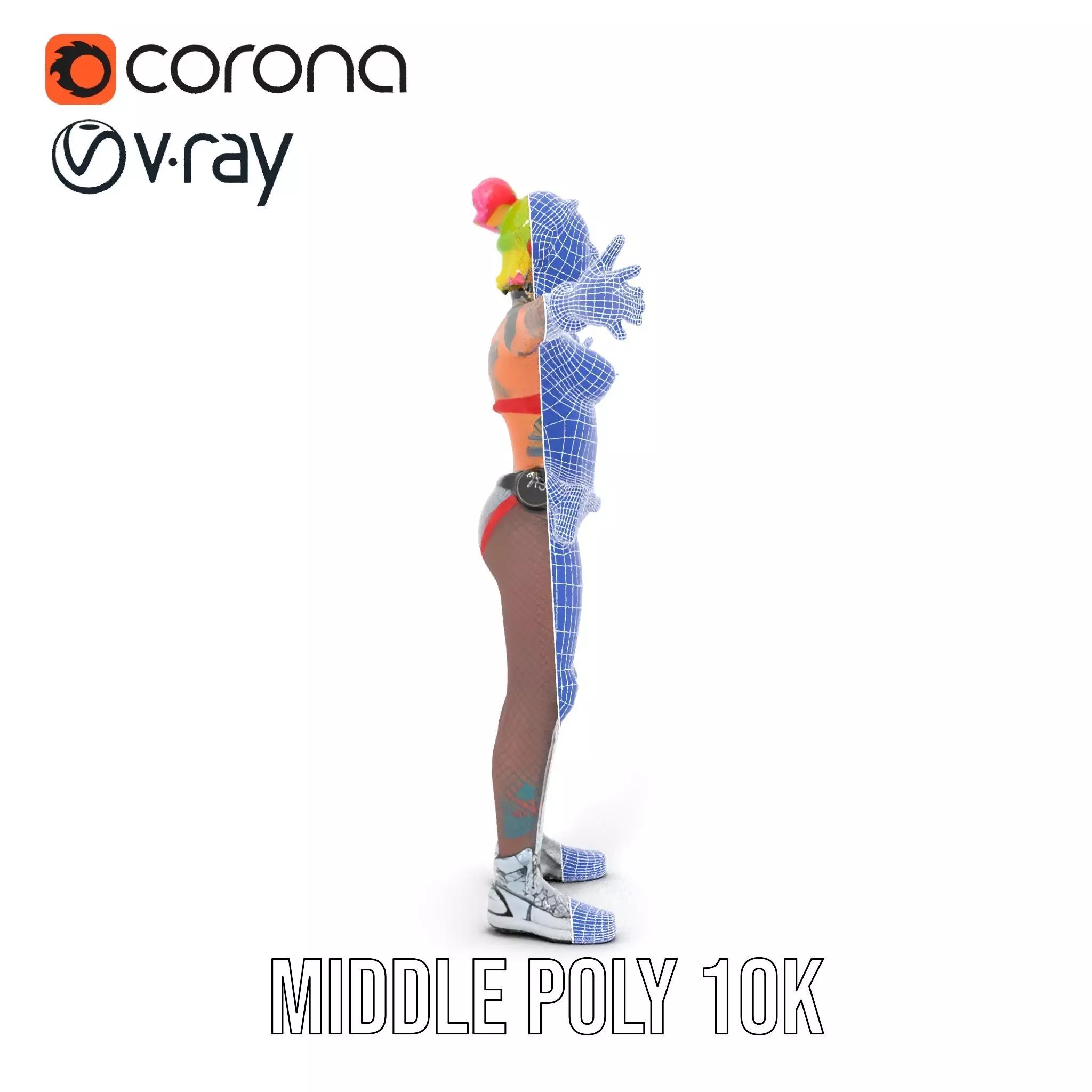 Cyberpunk Performer model pack Low-poly 3D model_29