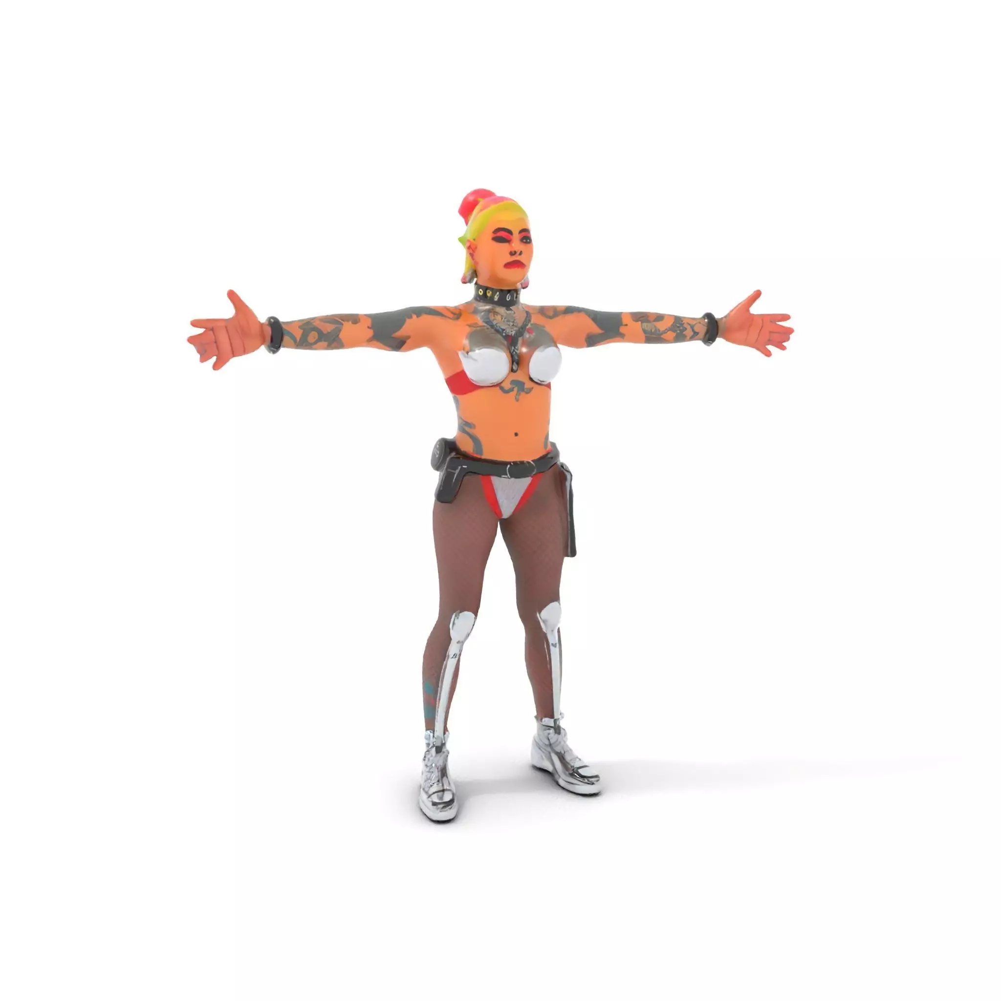 Cyberpunk Performer model pack Low-poly 3D model_6