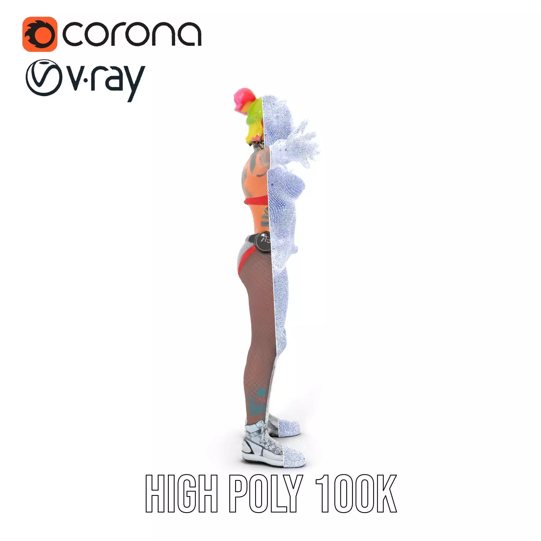 Cyberpunk Performer model pack Low-poly 3D model_31