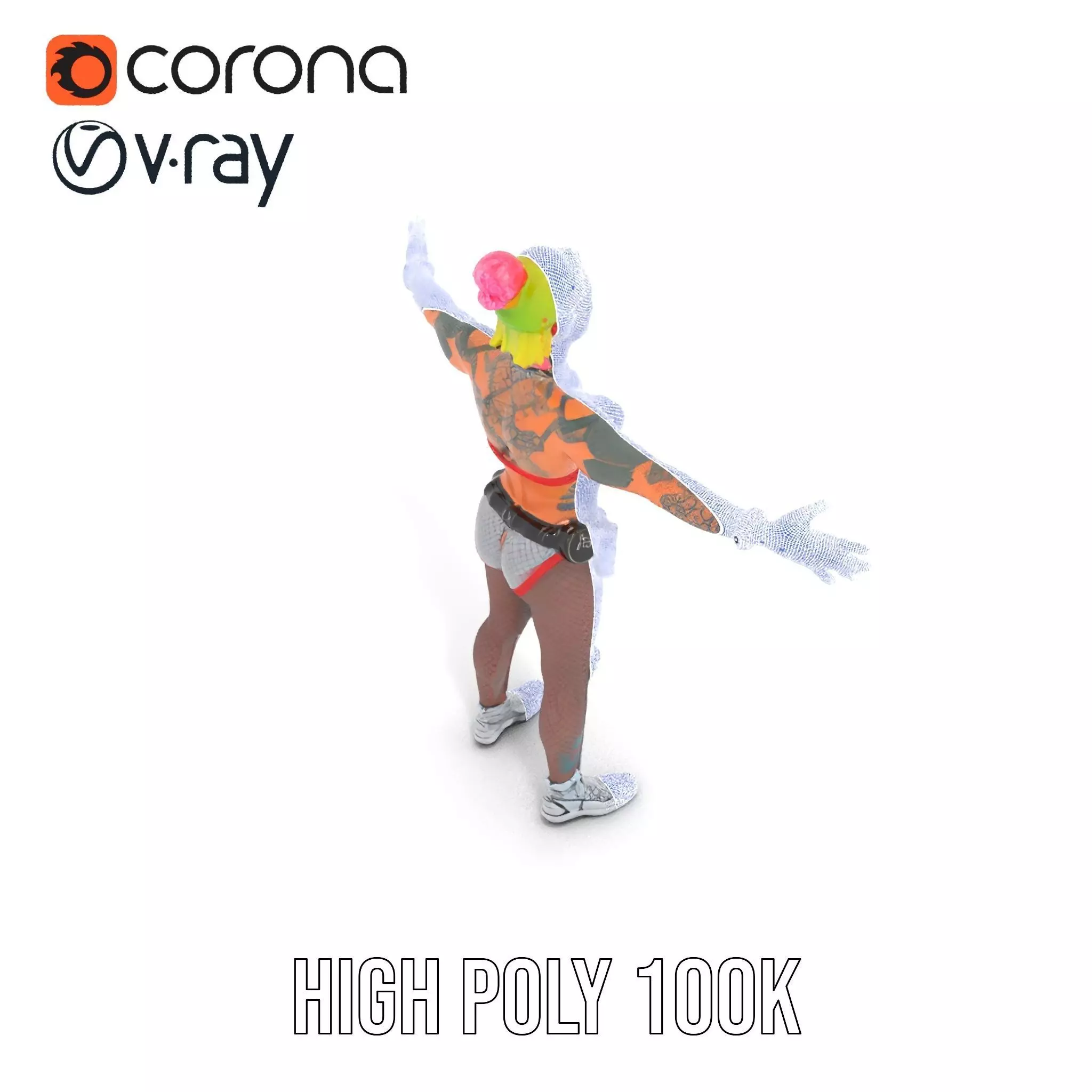 Cyberpunk Performer model pack Low-poly 3D model_33