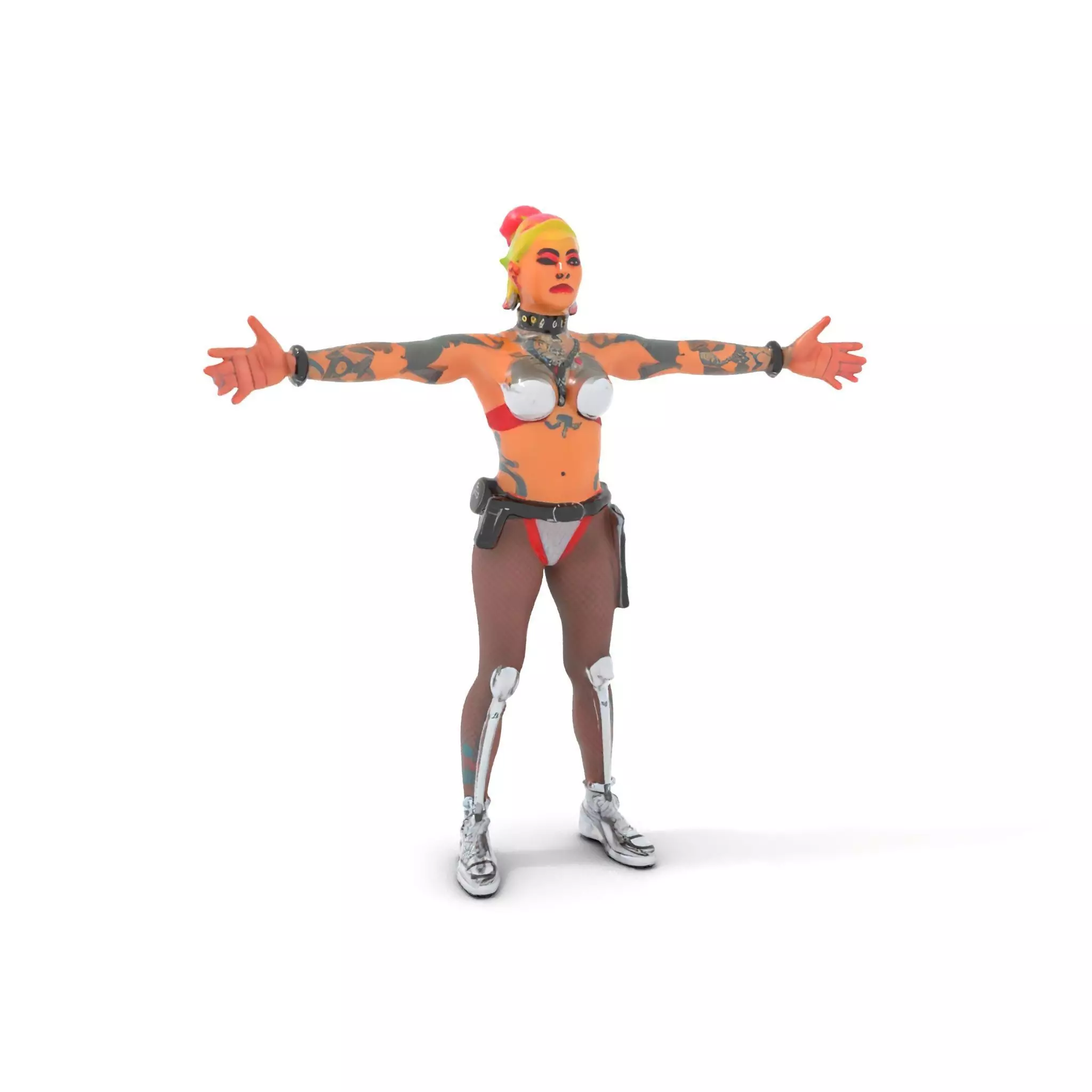 Cyberpunk Performer model pack Low-poly 3D model_0