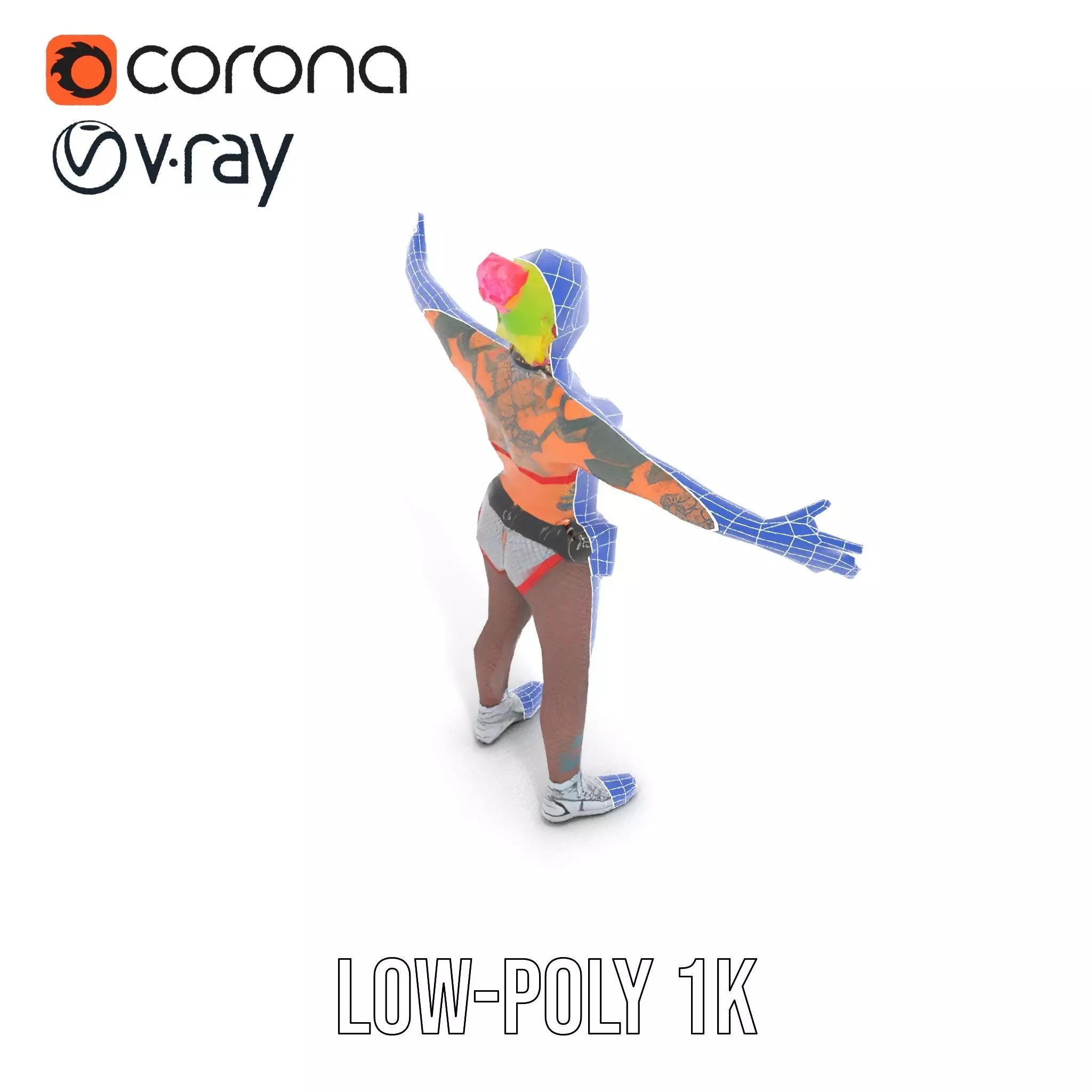 Cyberpunk Performer model pack Low-poly 3D model_17