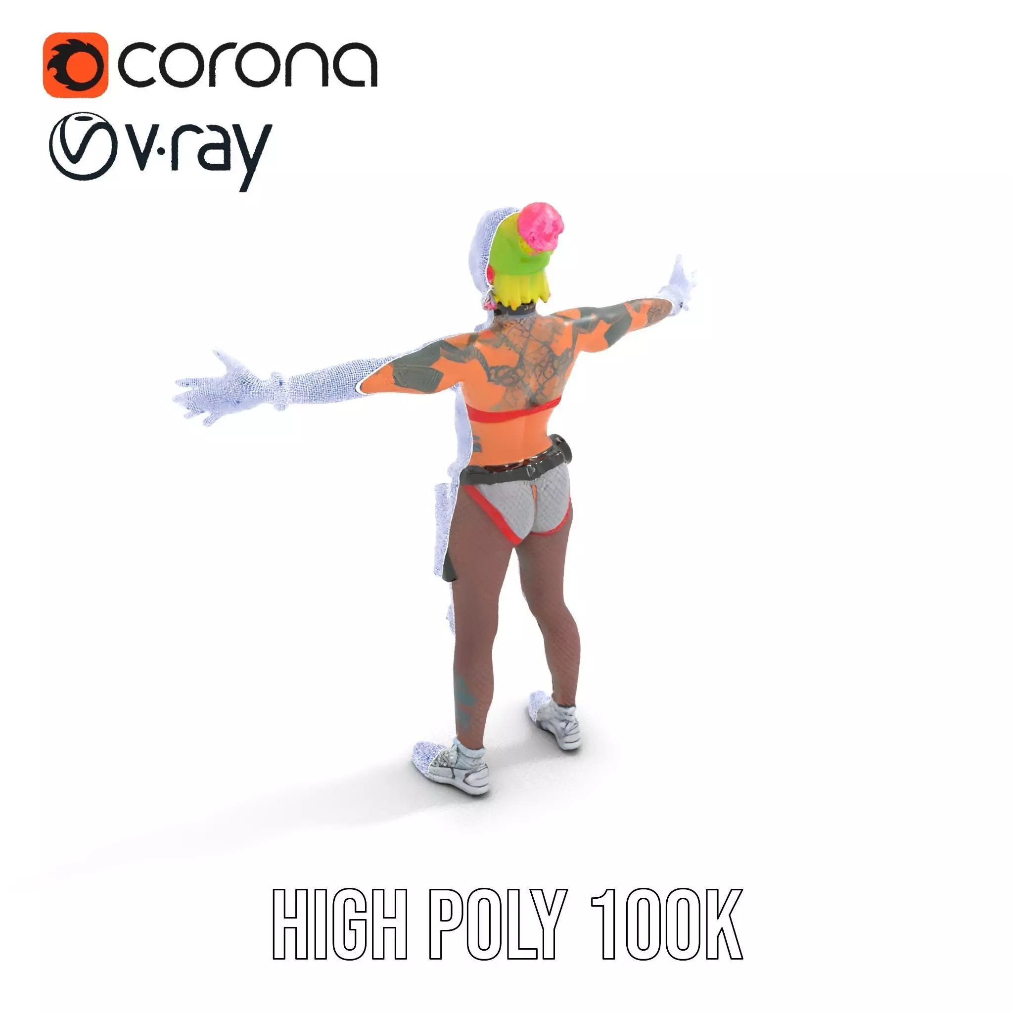 Cyberpunk Performer model pack Low-poly 3D model_32