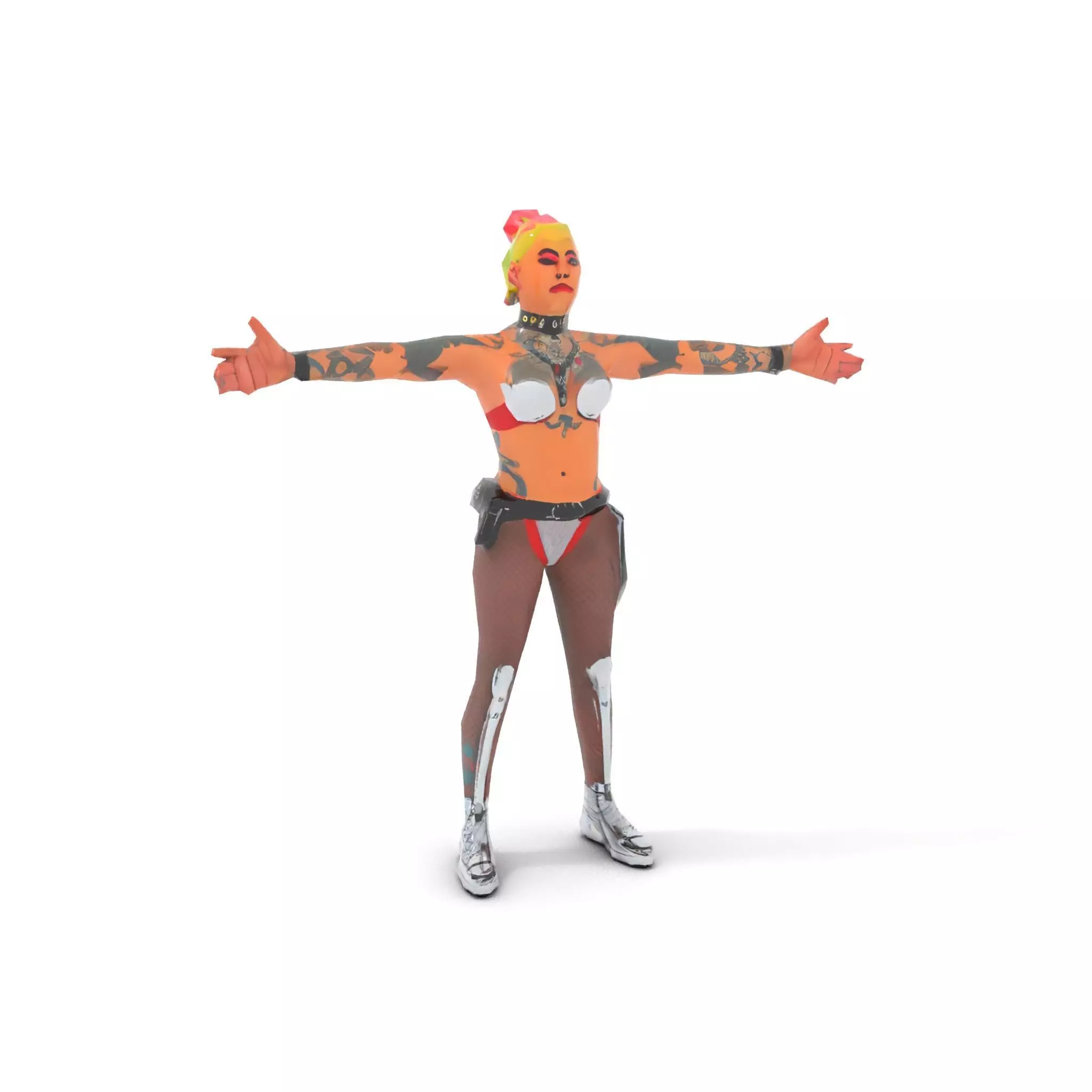 Cyberpunk Performer model pack Low-poly 3D model_23