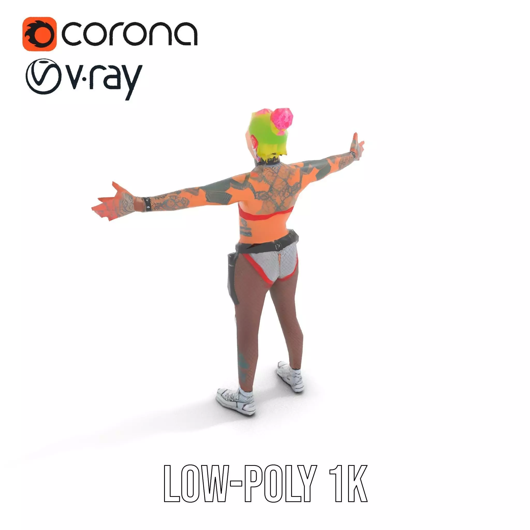 Cyberpunk Performer model pack Low-poly 3D model_20