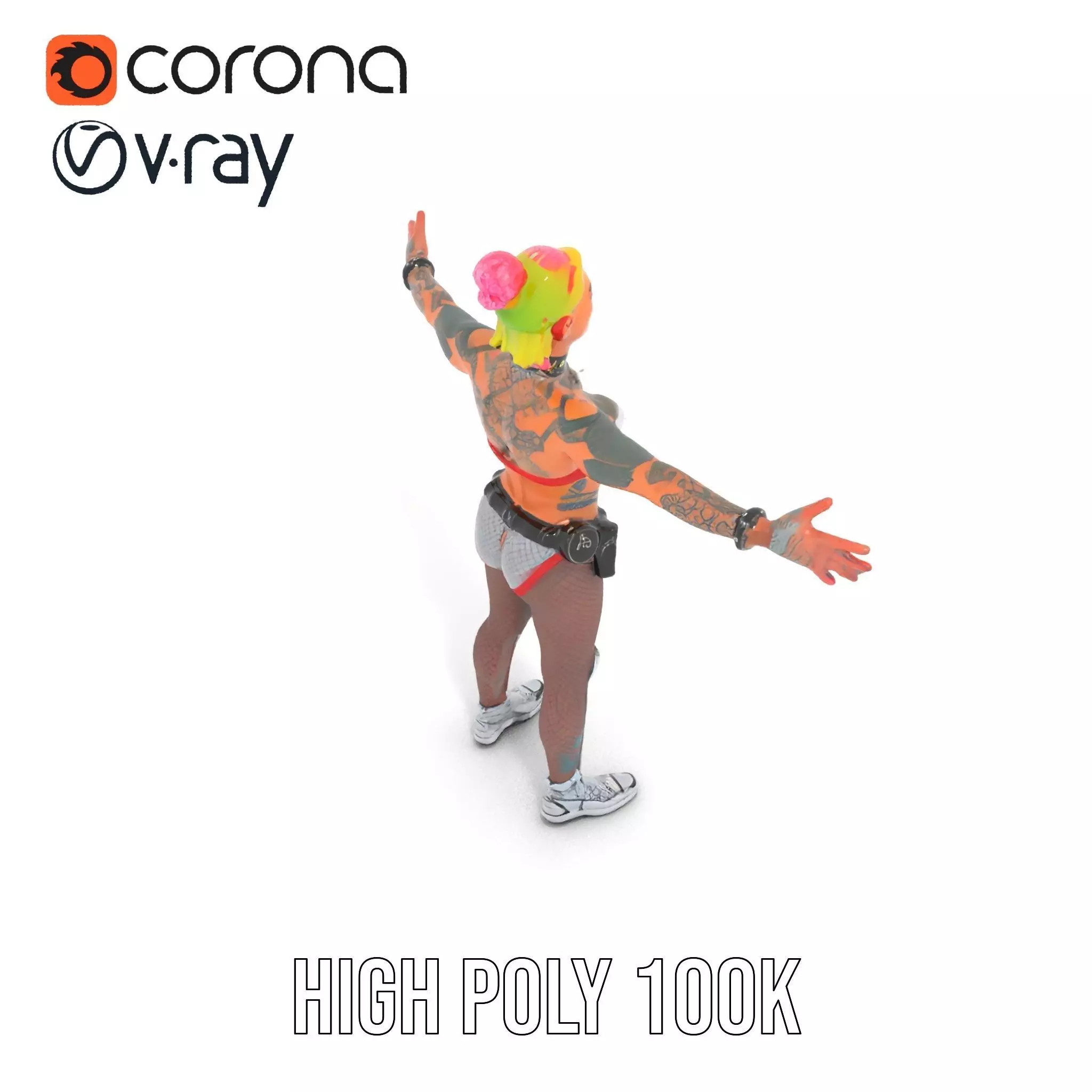 Cyberpunk Performer model pack Low-poly 3D model_18