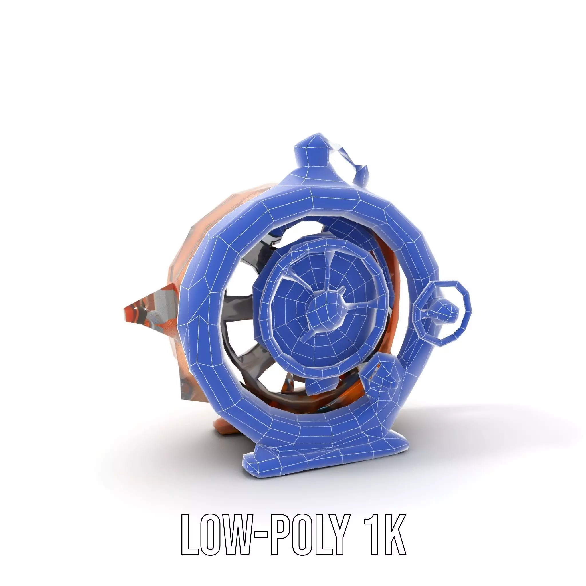 Steampunk Gear Clock model pack Low-poly 3D model_7