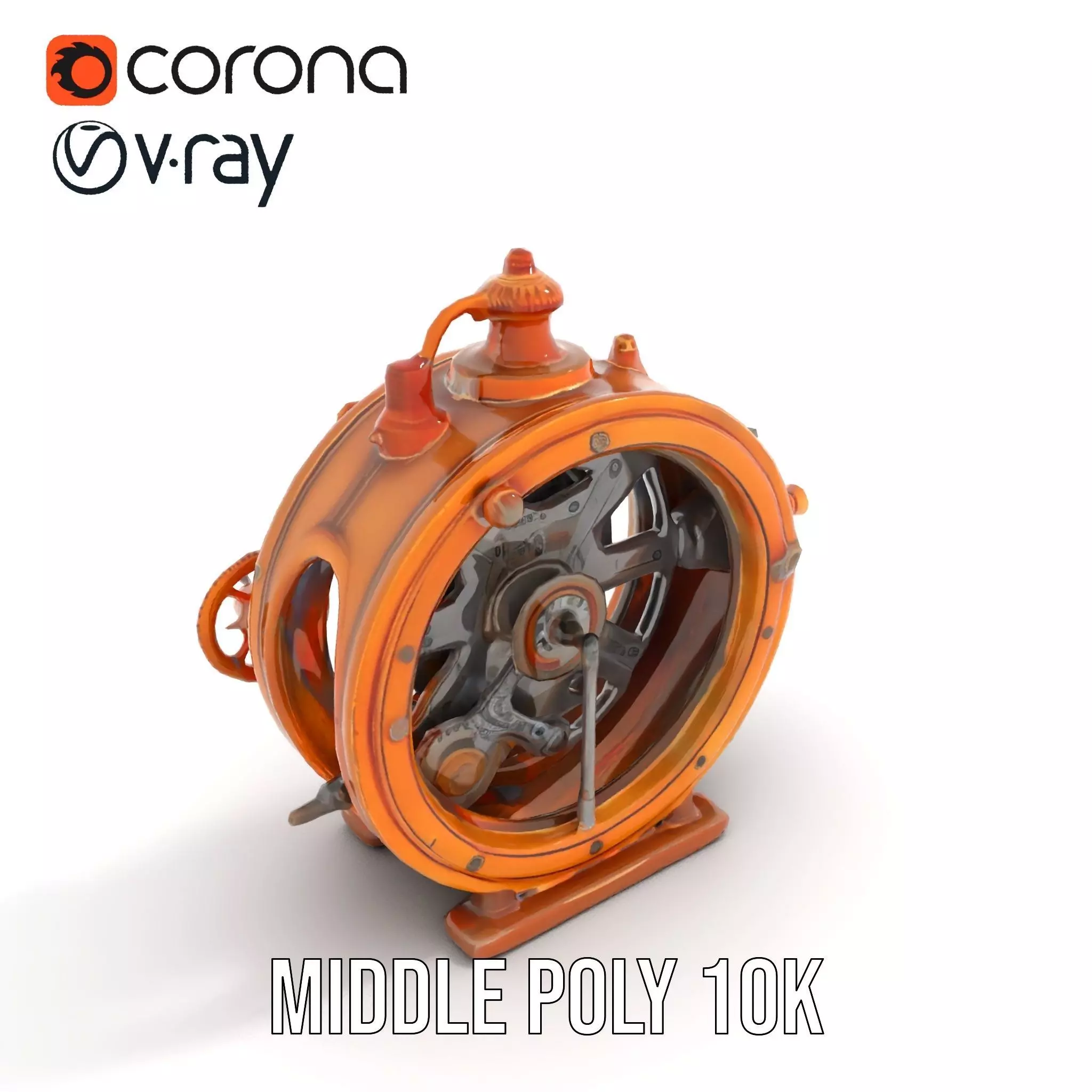 Steampunk Gear Clock model pack Low-poly 3D model_21