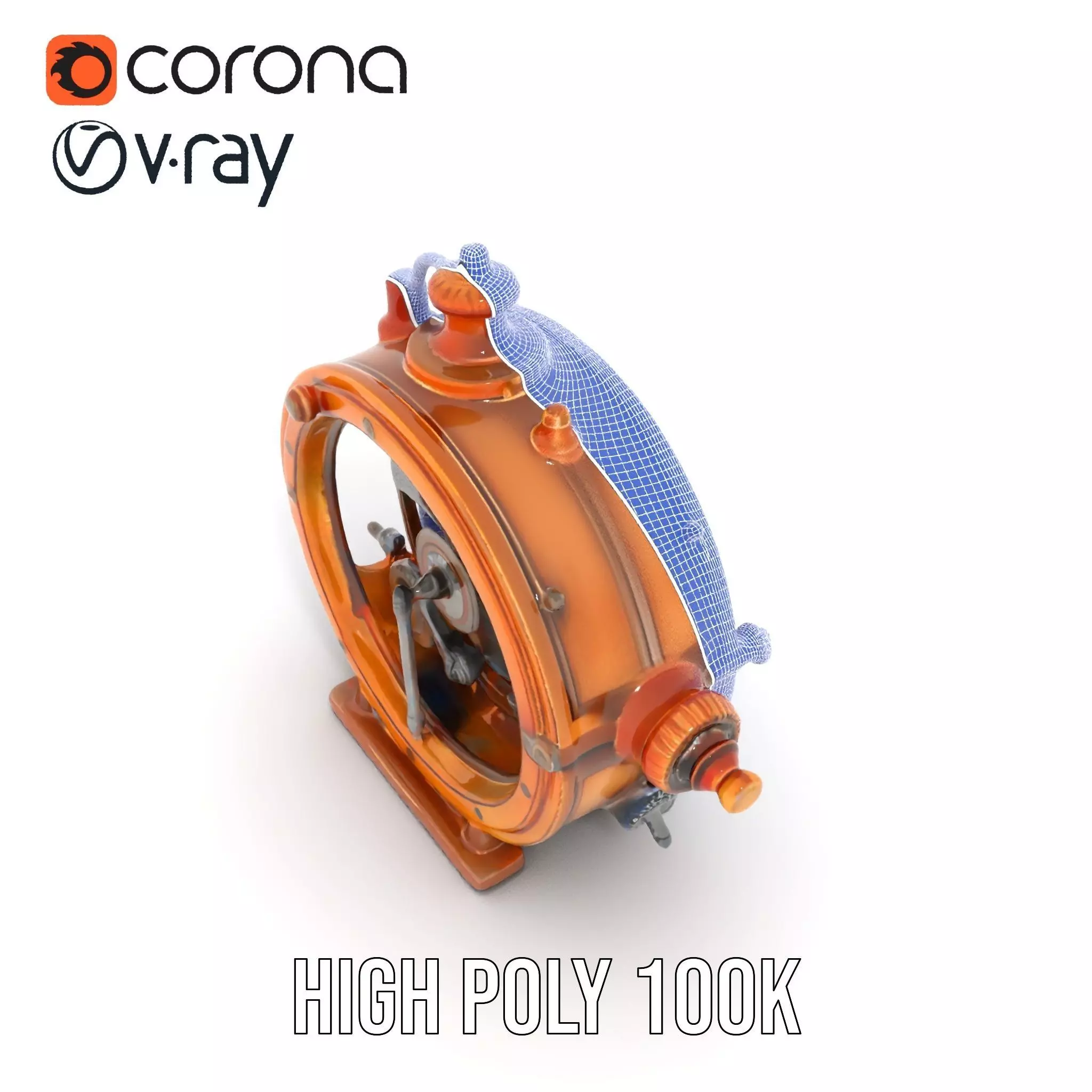 Steampunk Gear Clock model pack Low-poly 3D model_34