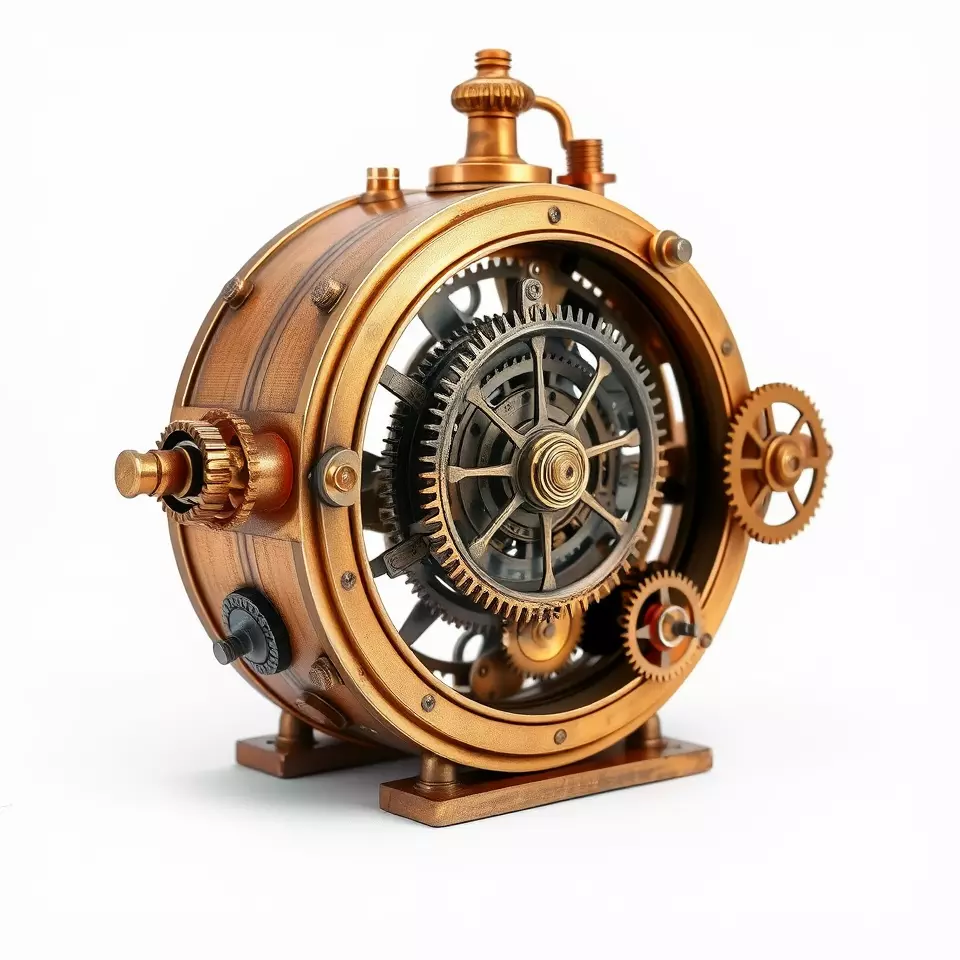 Steampunk Gear Clock model pack Low-poly 3D model_2