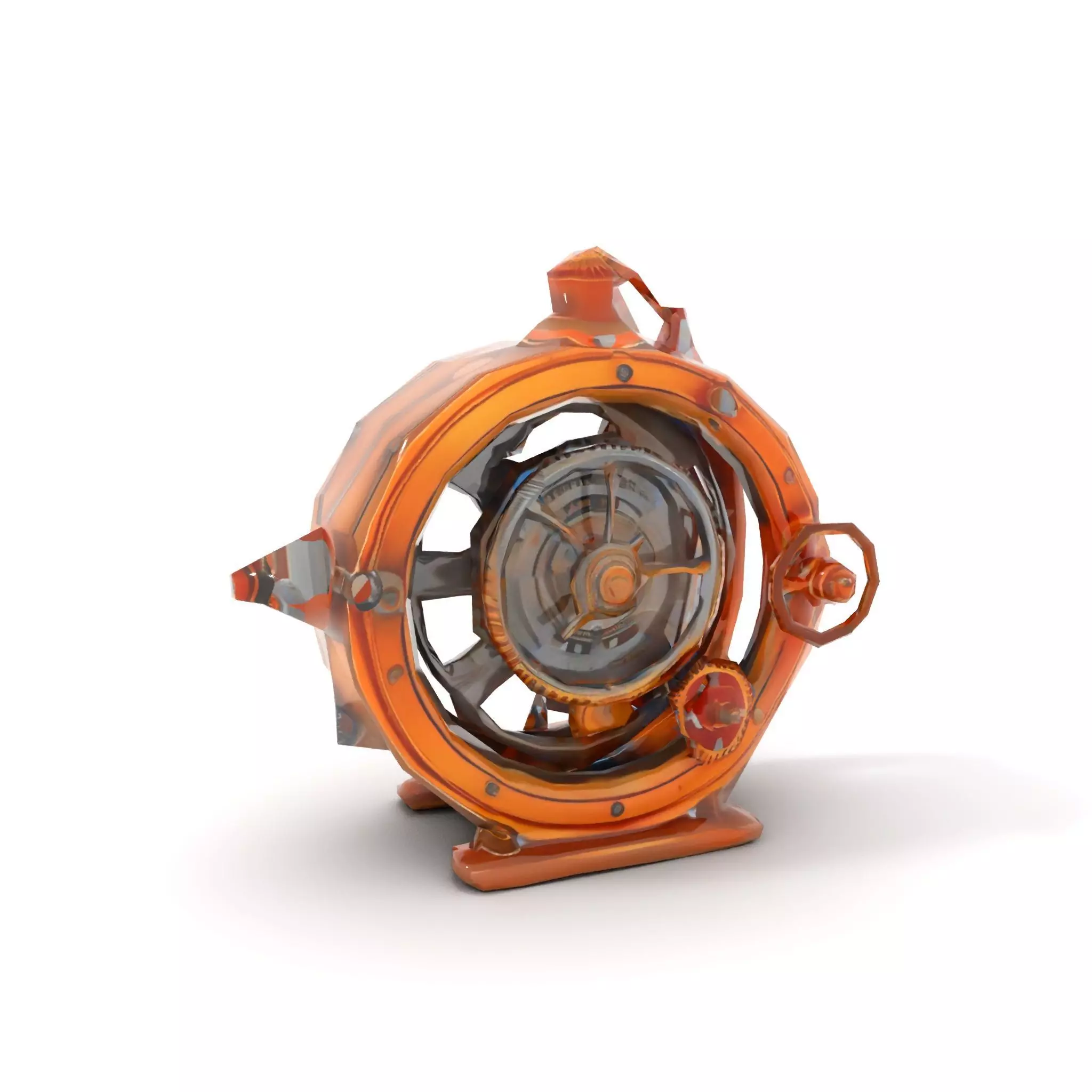 Steampunk Gear Clock model pack Low-poly 3D model_17