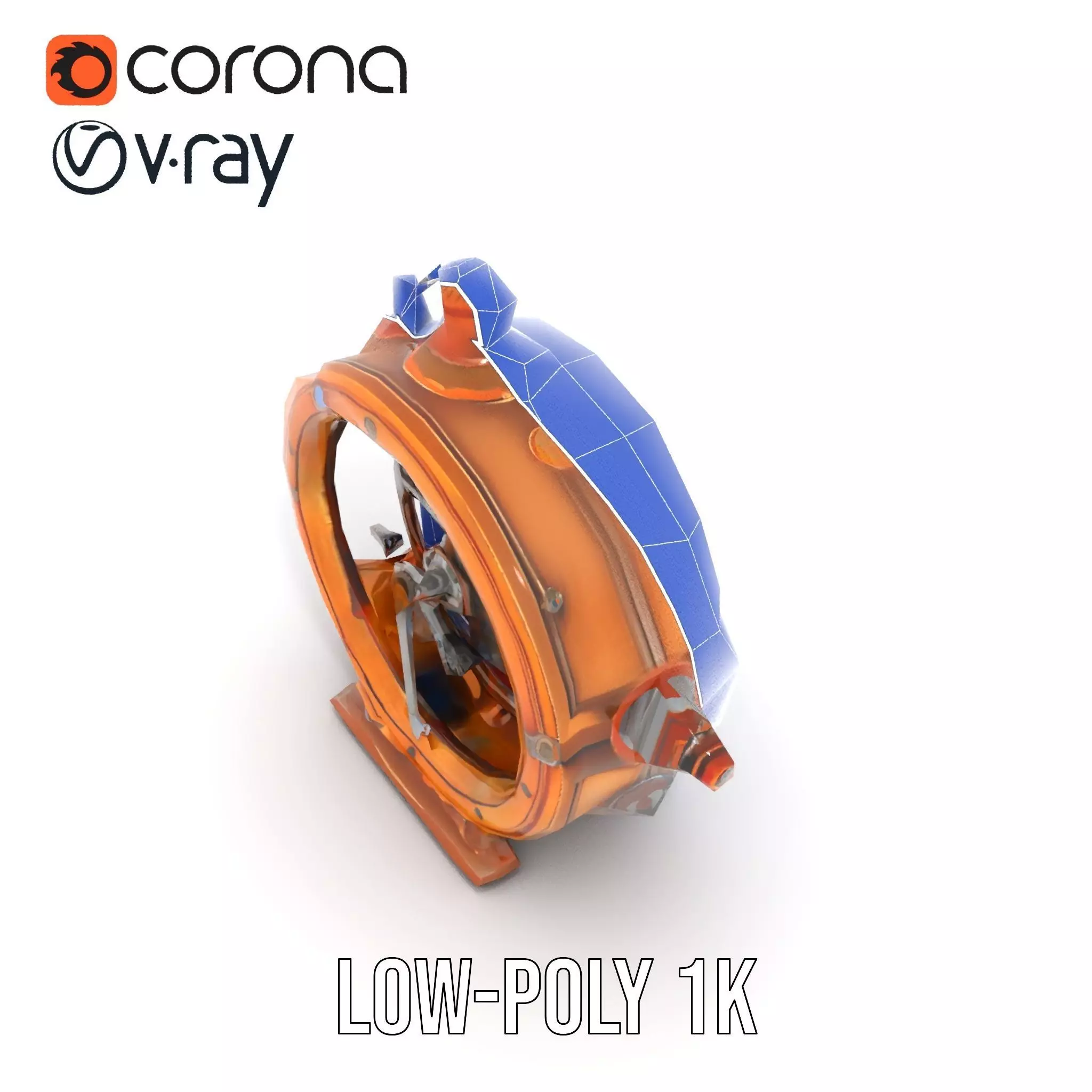 Steampunk Gear Clock model pack Low-poly 3D model_31