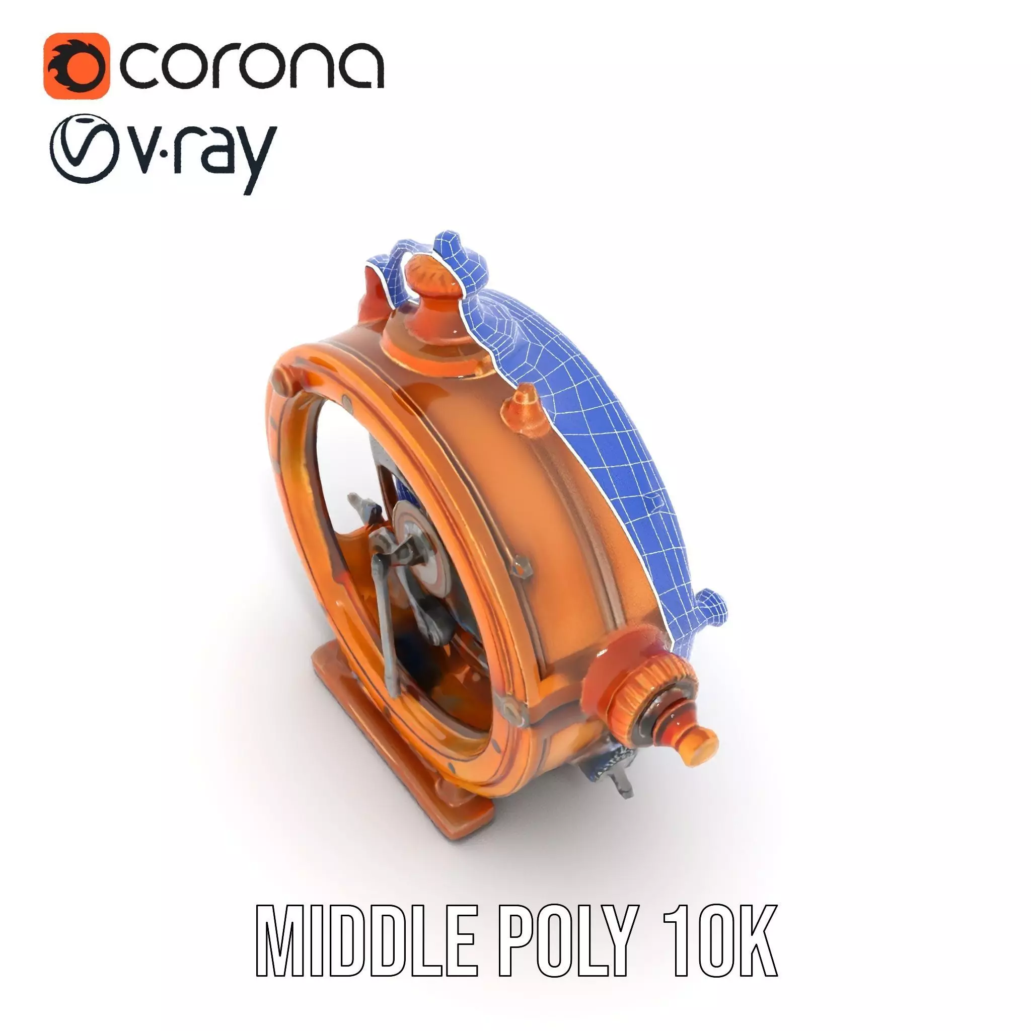 Steampunk Gear Clock model pack Low-poly 3D model_24