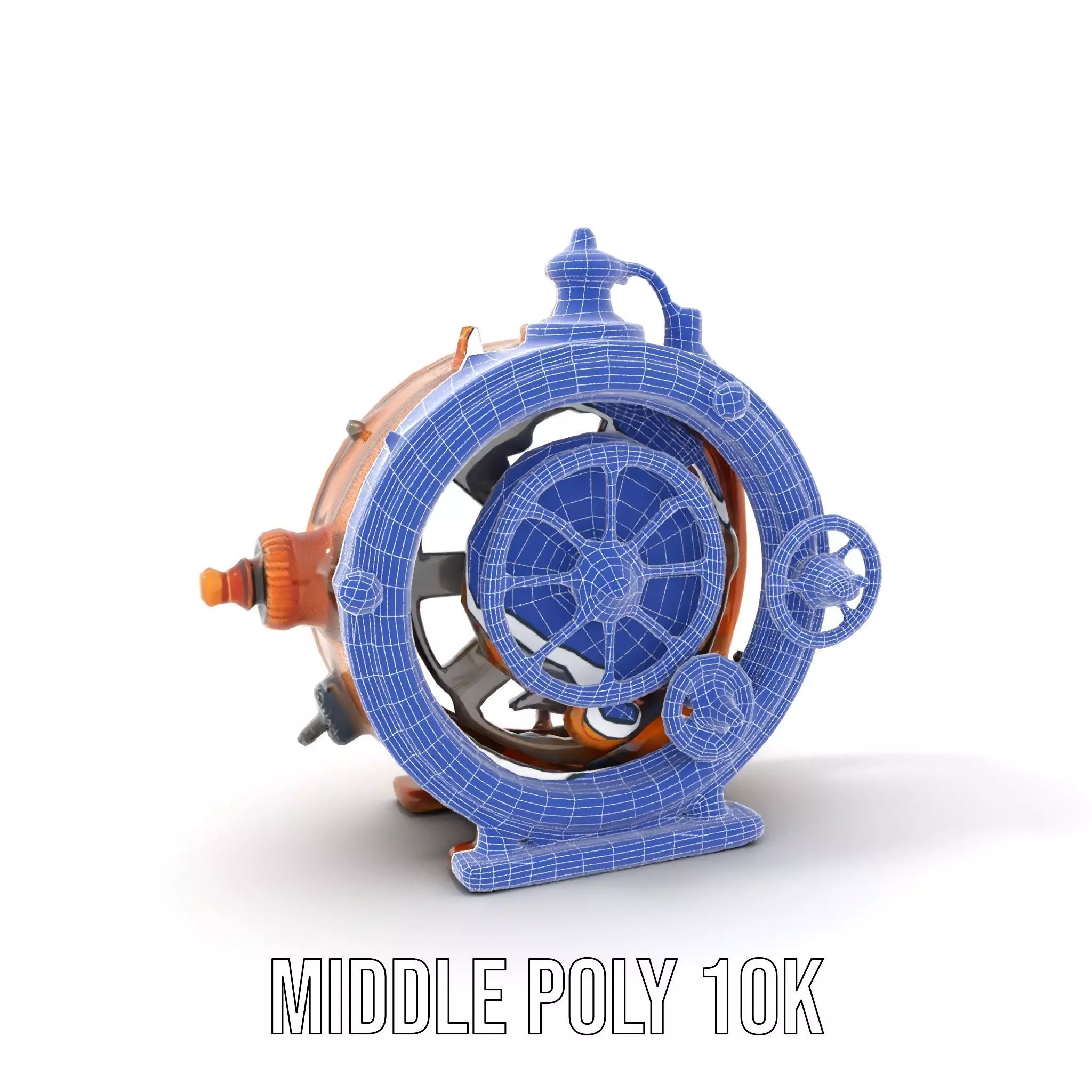 Steampunk Gear Clock model pack Low-poly 3D model_13