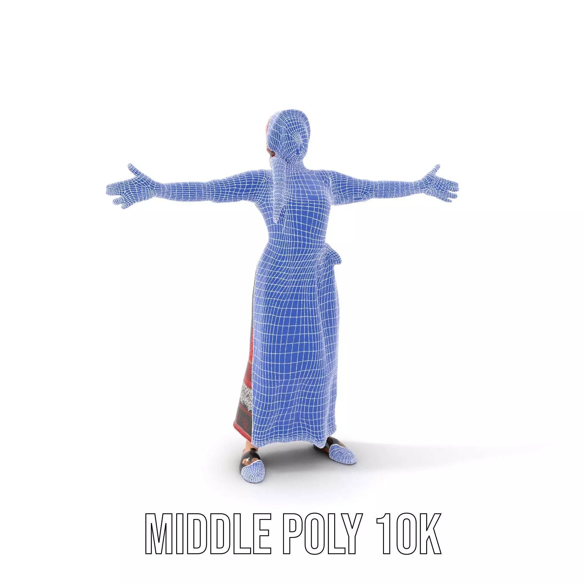 Traditional Folk Costume model pack Low-poly 3D model_6