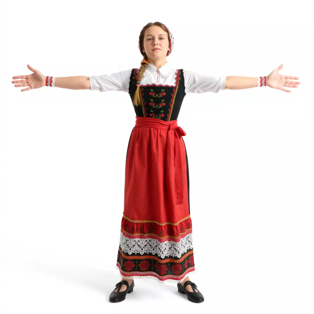 Traditional Folk Costume model pack Low-poly 3D model_2