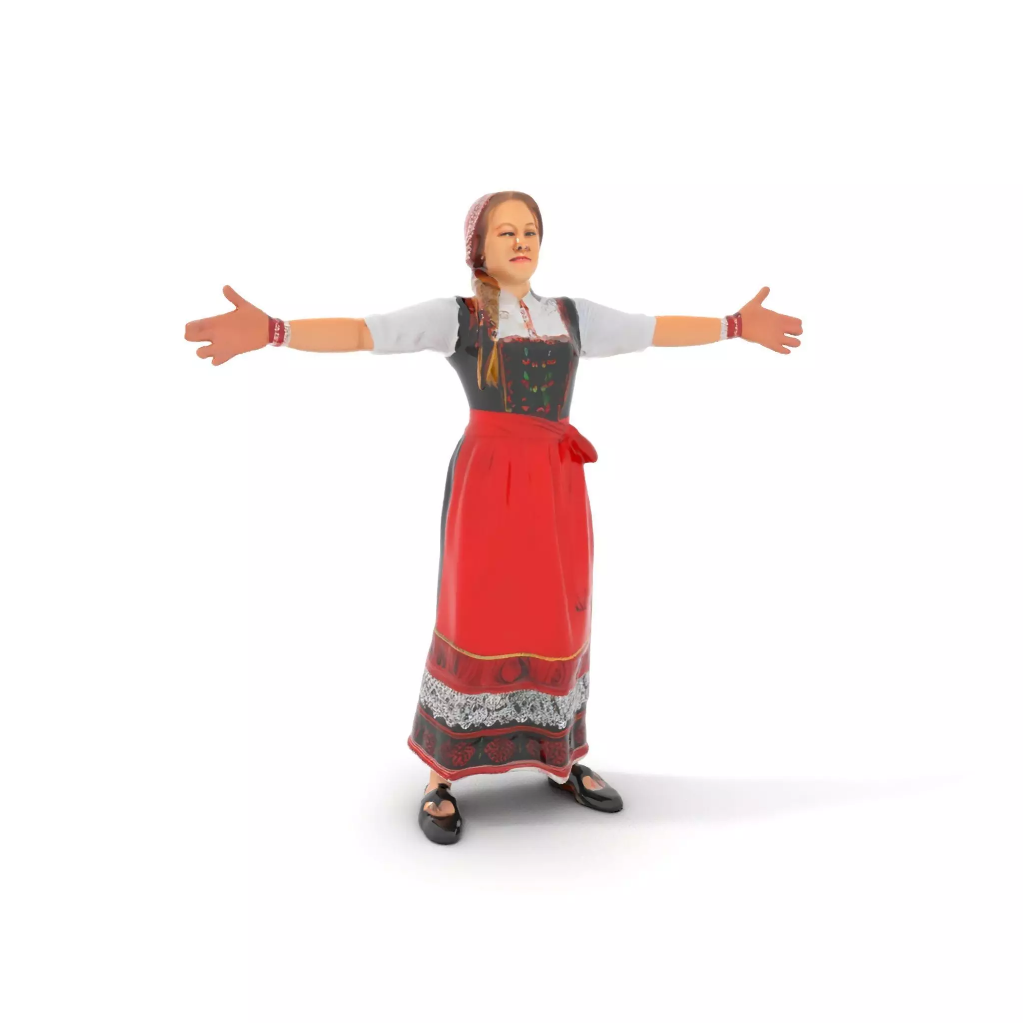 Traditional Folk Costume model pack Low-poly 3D model_0