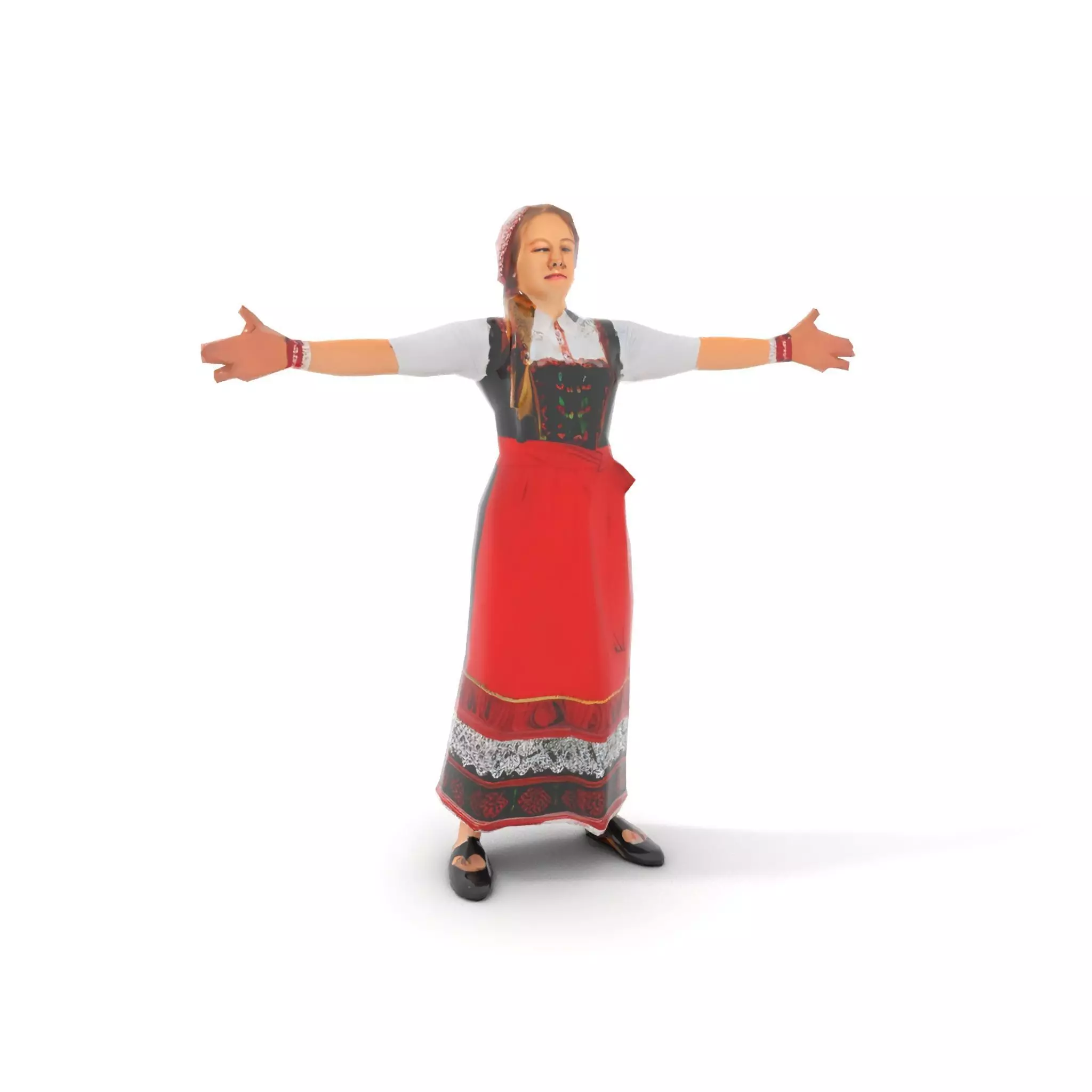 Traditional Folk Costume model pack Low-poly 3D model_7