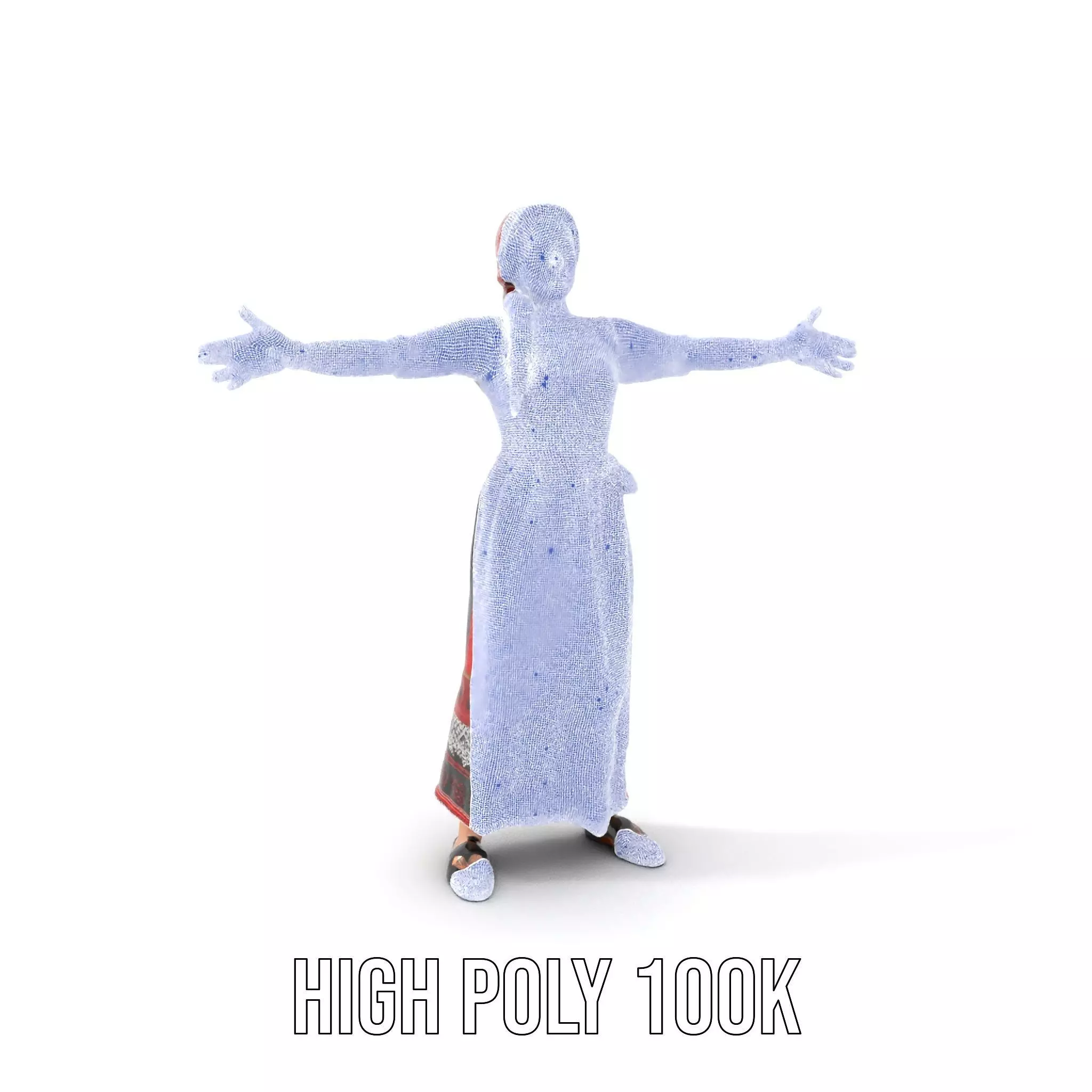 Traditional Folk Costume model pack Low-poly 3D model_4