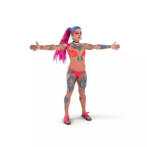 Vibrant Tattooed Character model pack