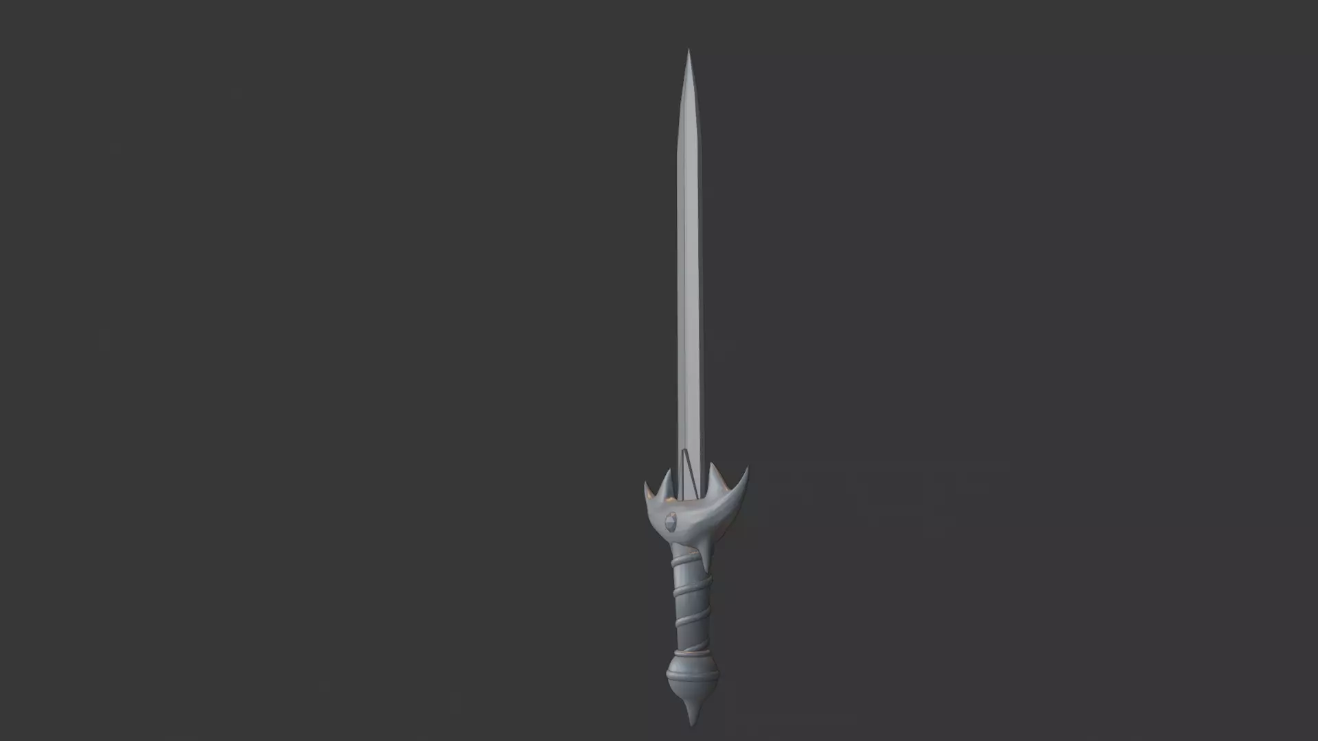 fantasy medieval sword 3D print model_1