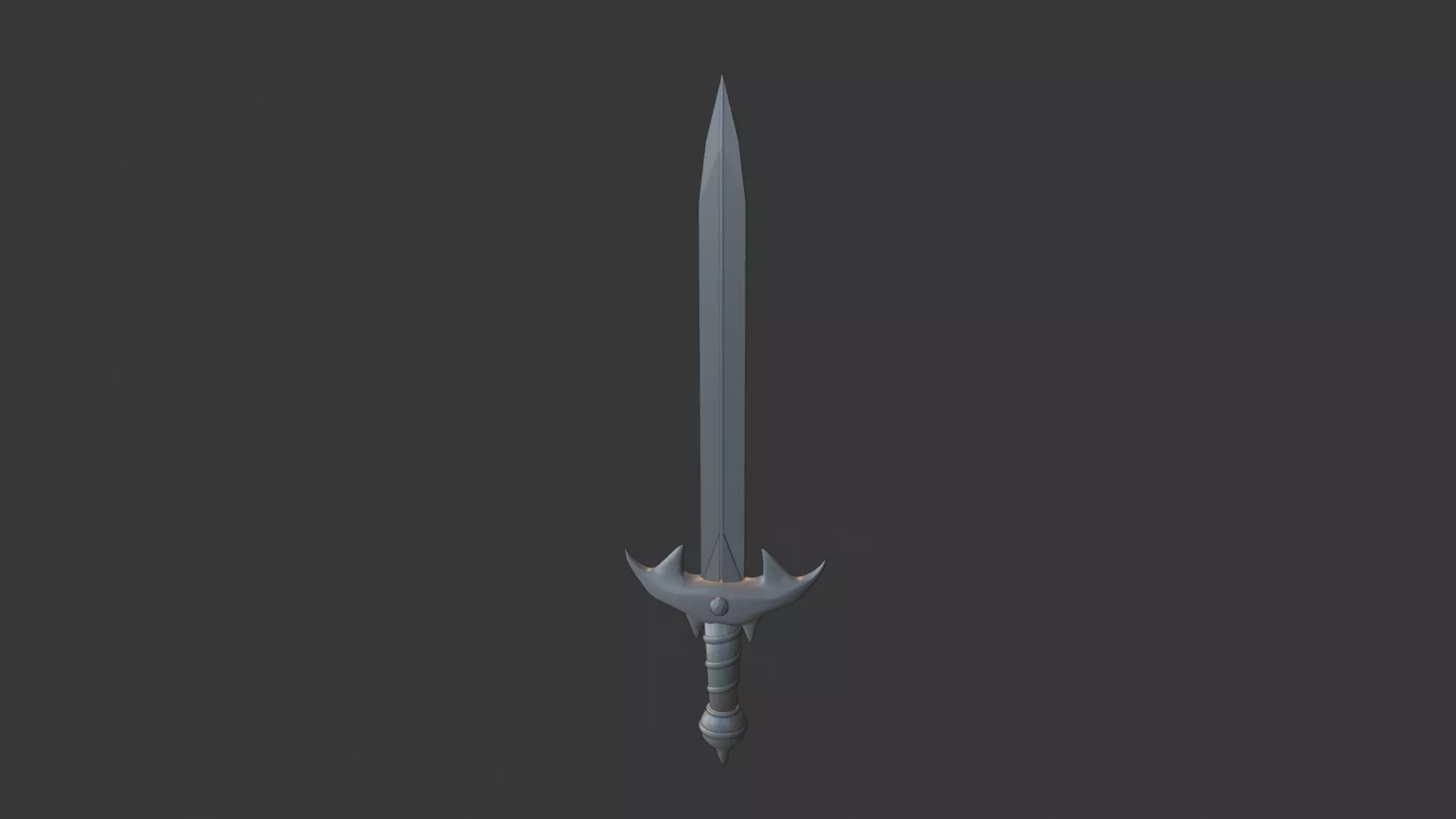 fantasy medieval sword 3D print model_0