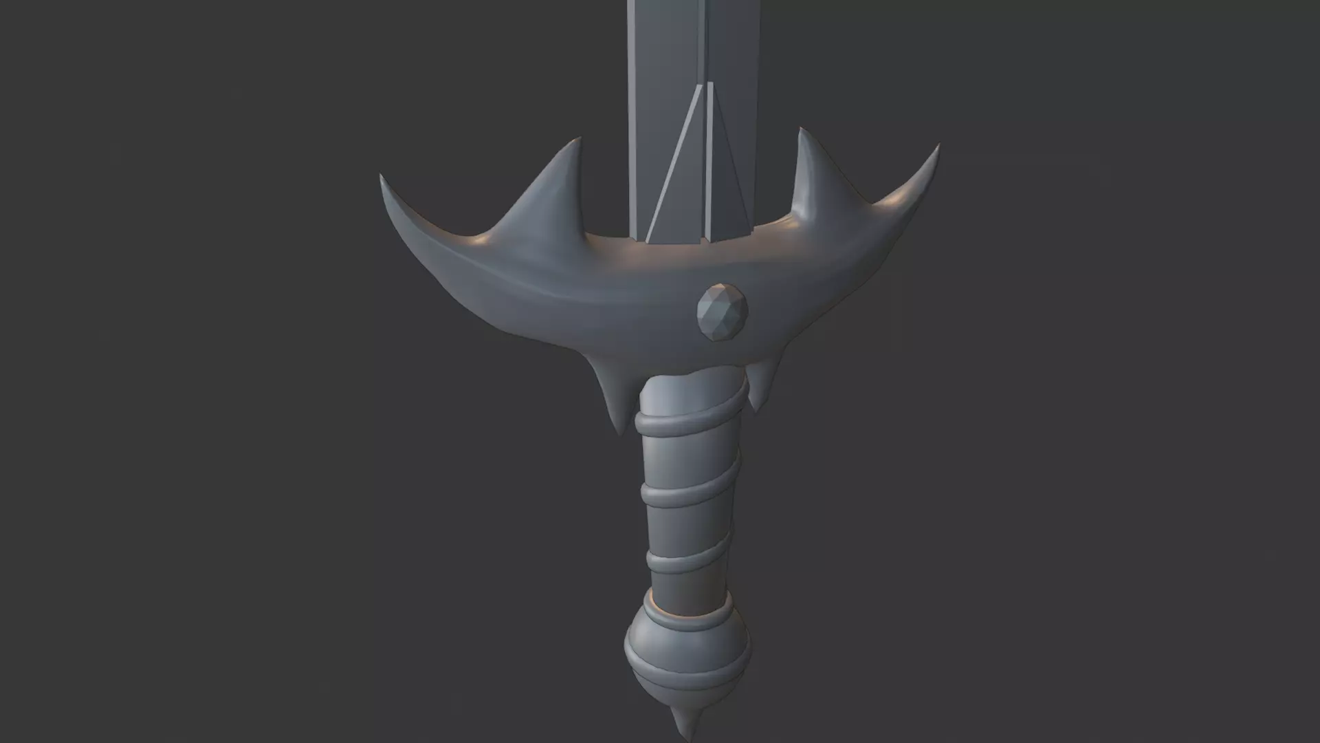 fantasy medieval sword 3D print model_2