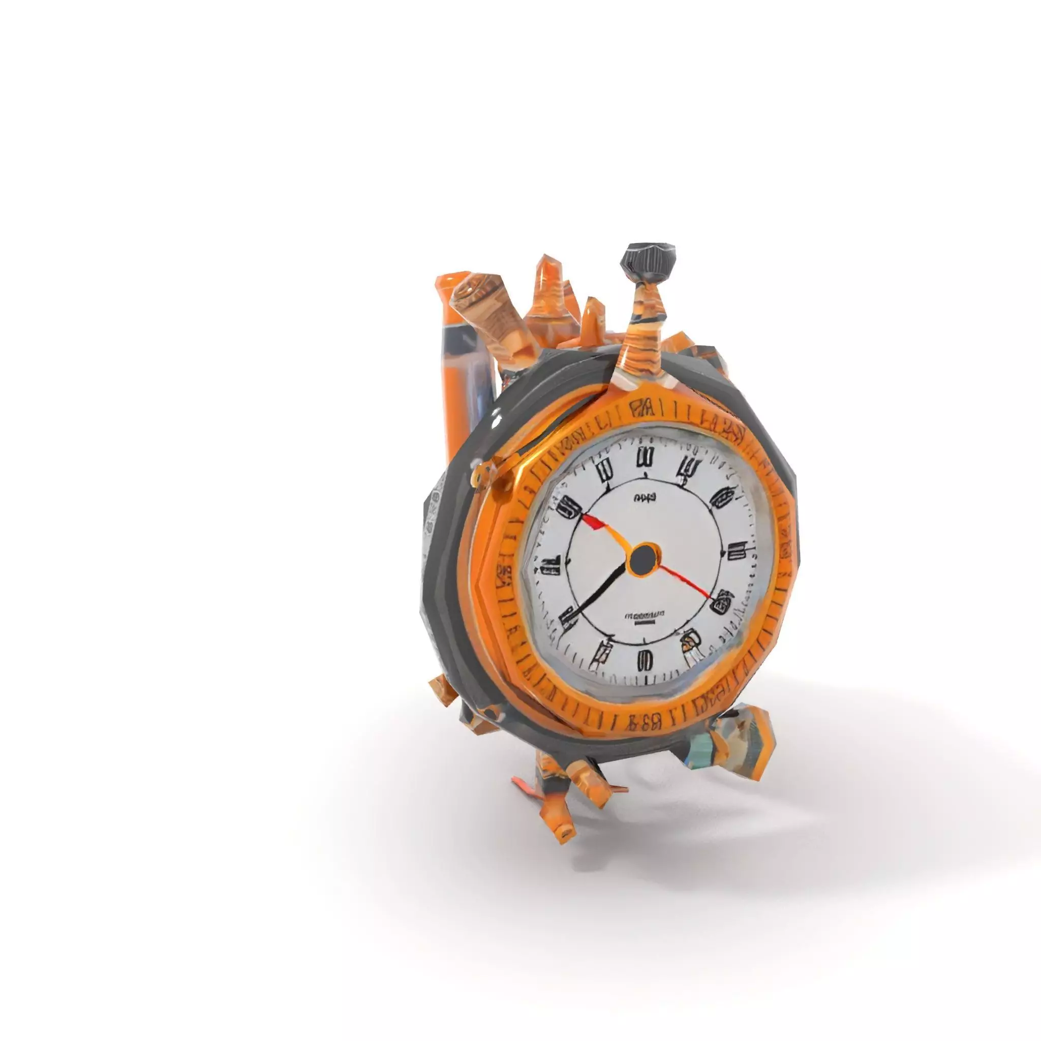 Golden Steampunk Gadget model pack Low-poly 3D model_9