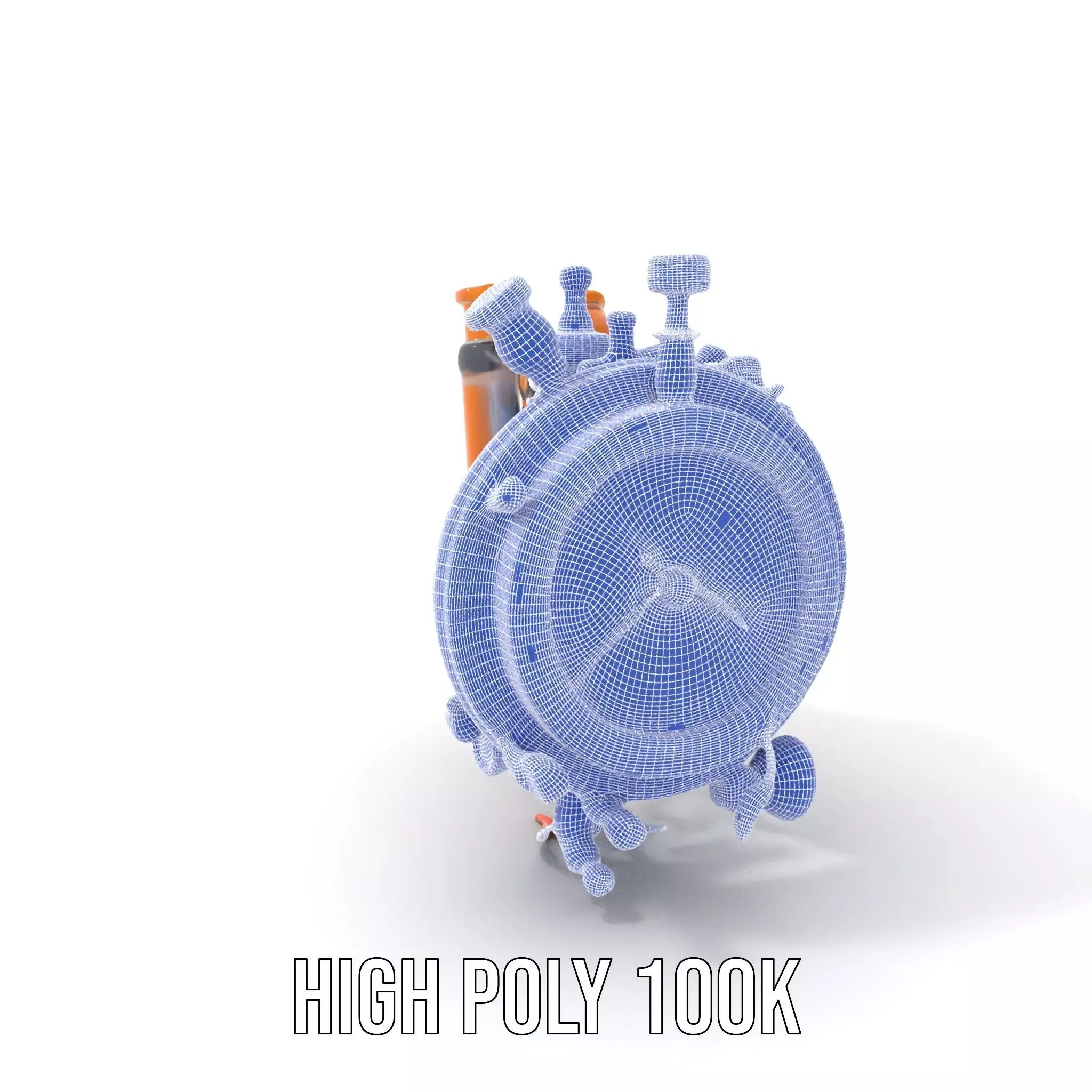 Golden Steampunk Gadget model pack Low-poly 3D model_4