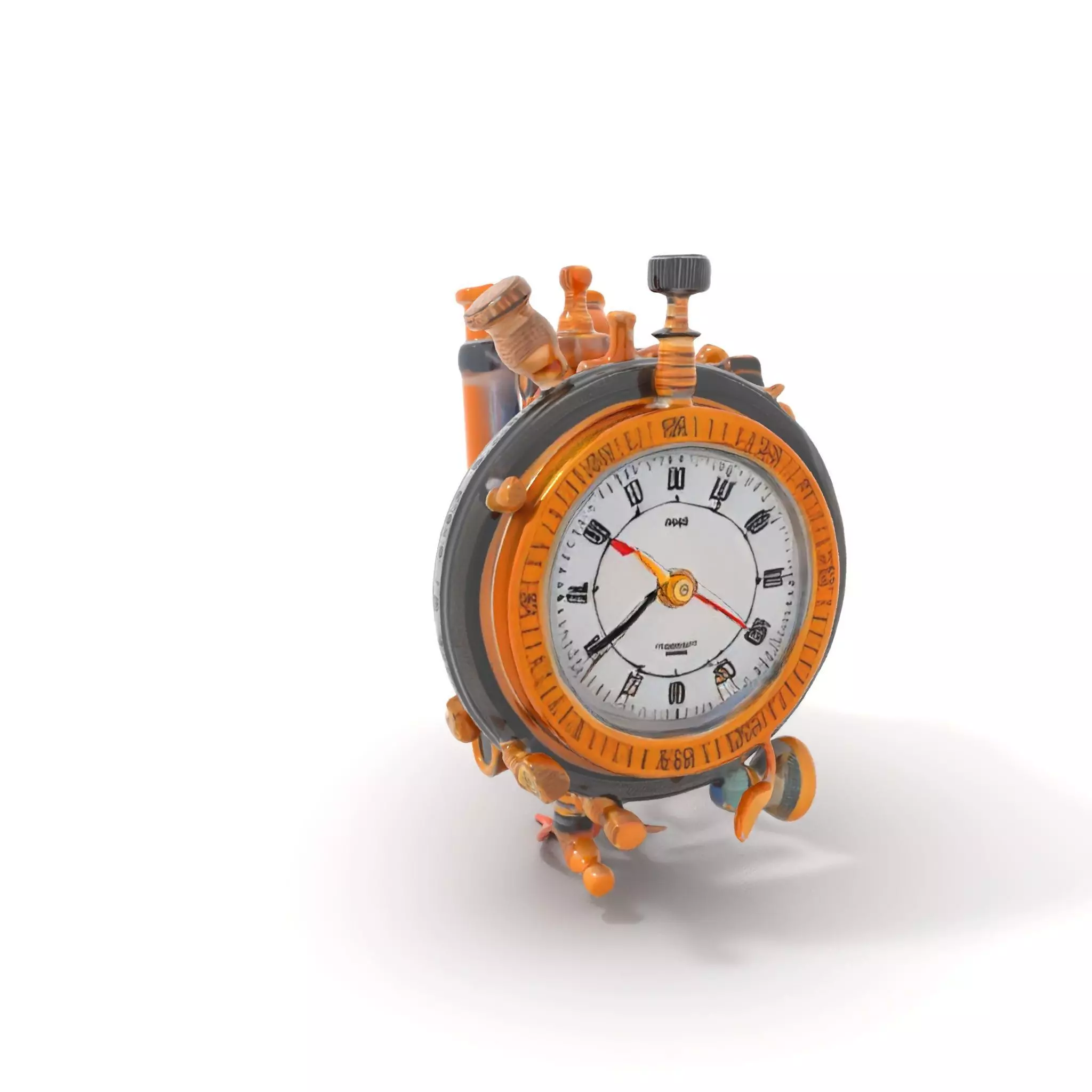 Golden Steampunk Gadget model pack Low-poly 3D model_0