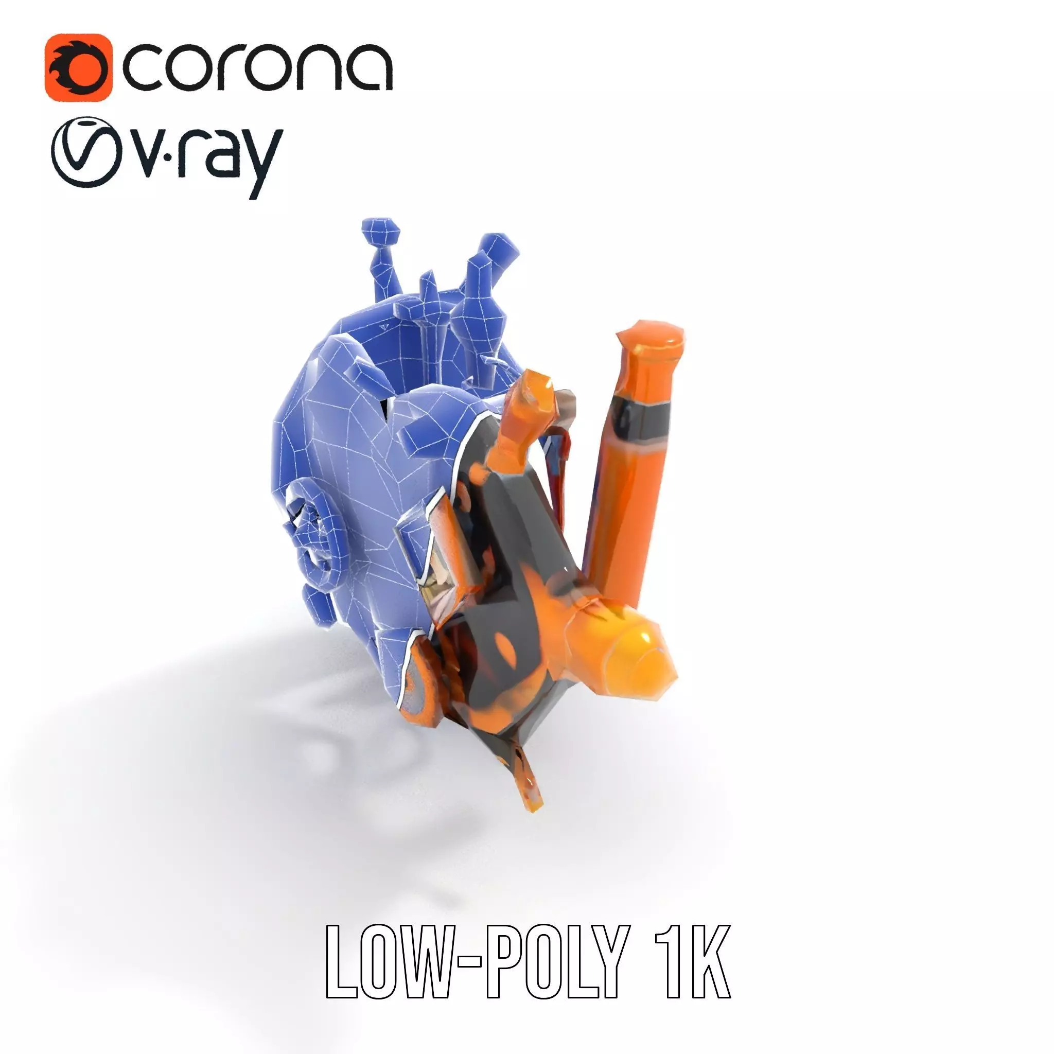 Golden Steampunk Gadget model pack Low-poly 3D model_27