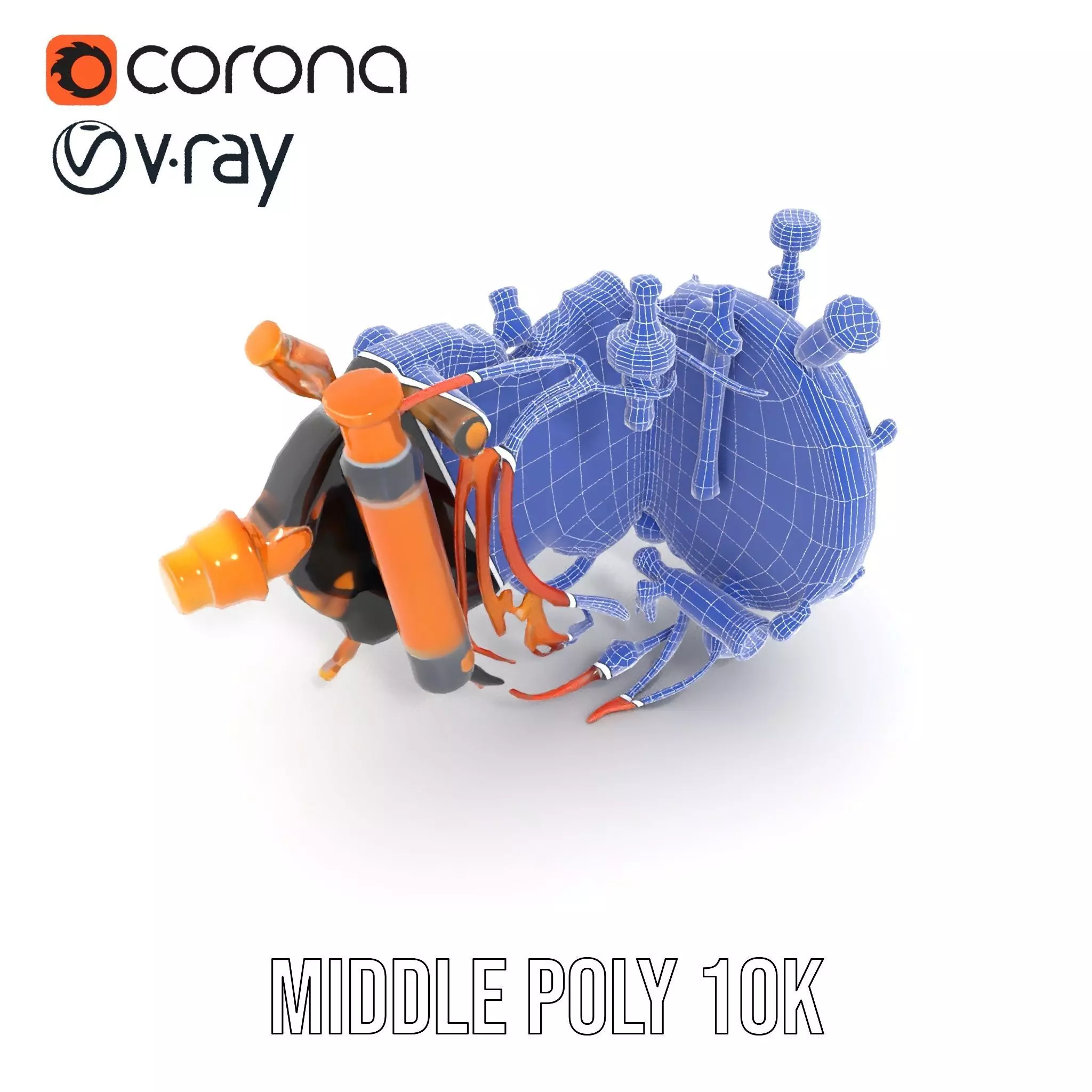 Golden Steampunk Gadget model pack Low-poly 3D model_23