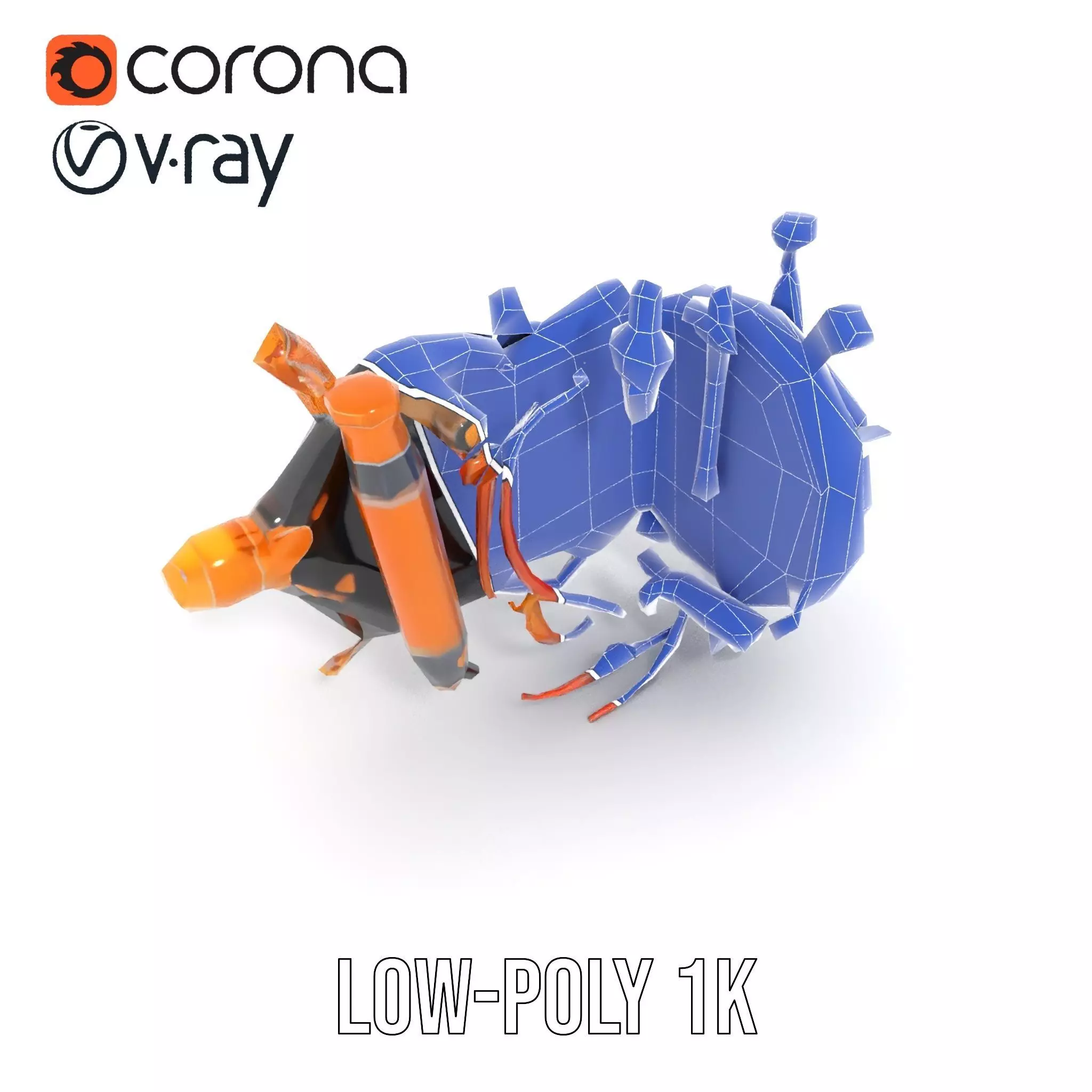 Golden Steampunk Gadget model pack Low-poly 3D model_16