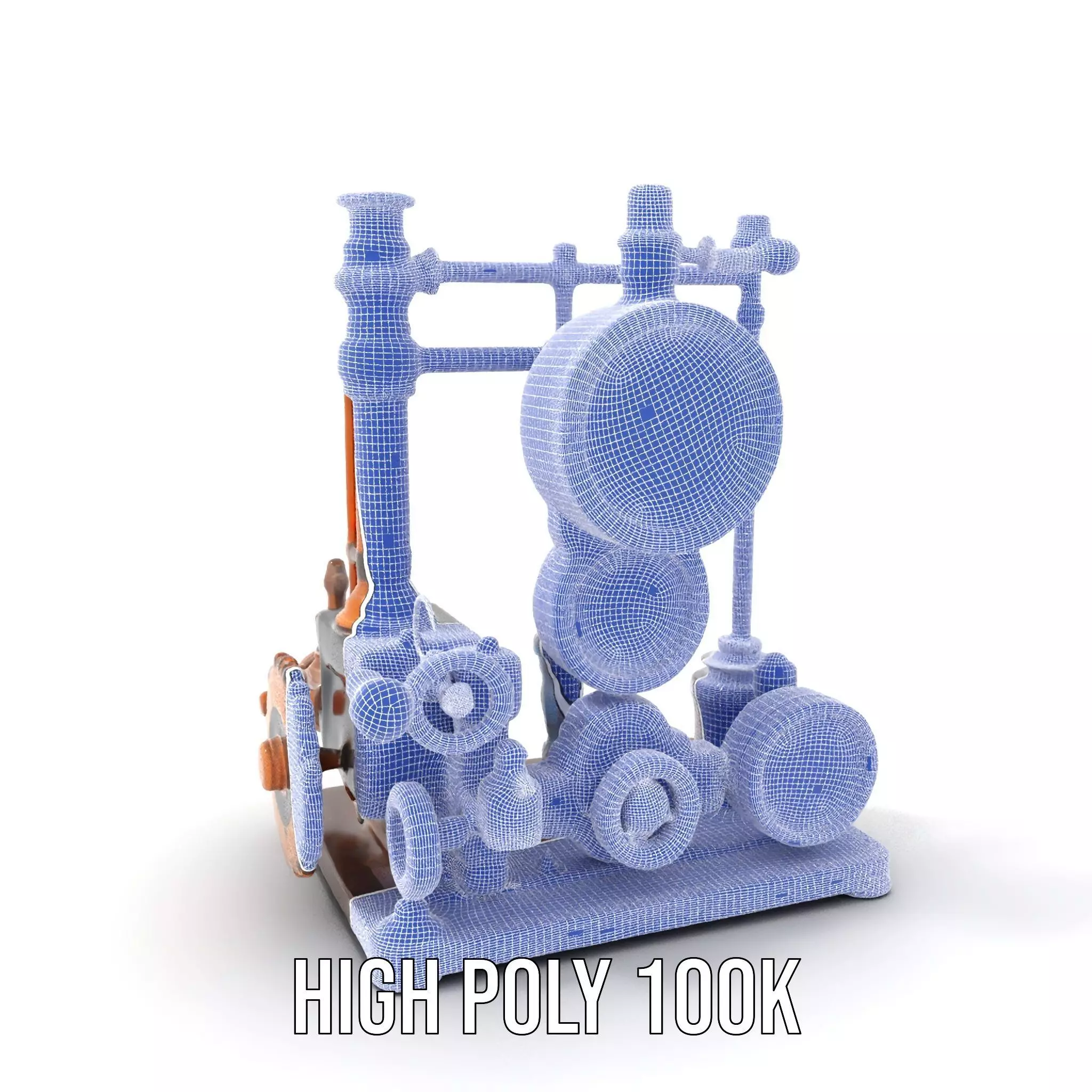 Steampunk Clockwork Brass model pack Low-poly 3D model_4