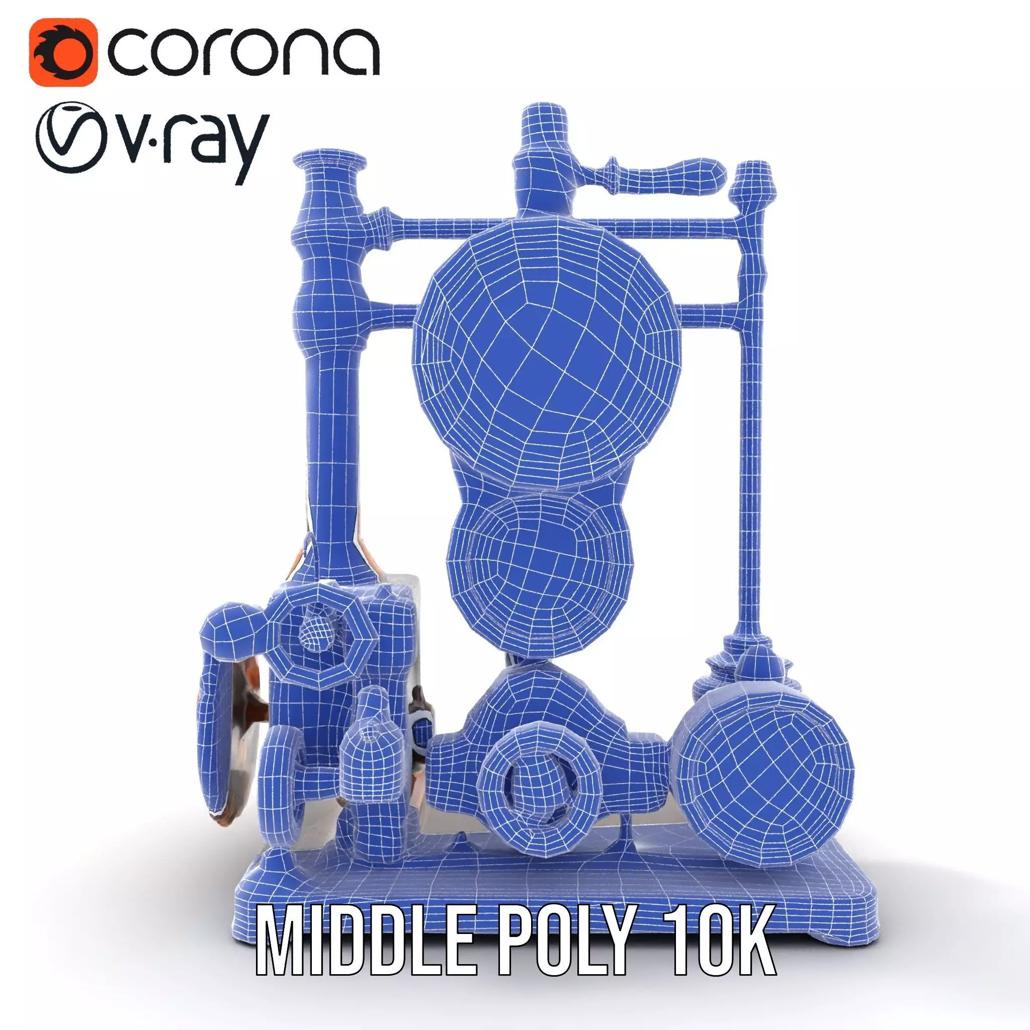 Steampunk Clockwork Brass model pack Low-poly 3D model_30