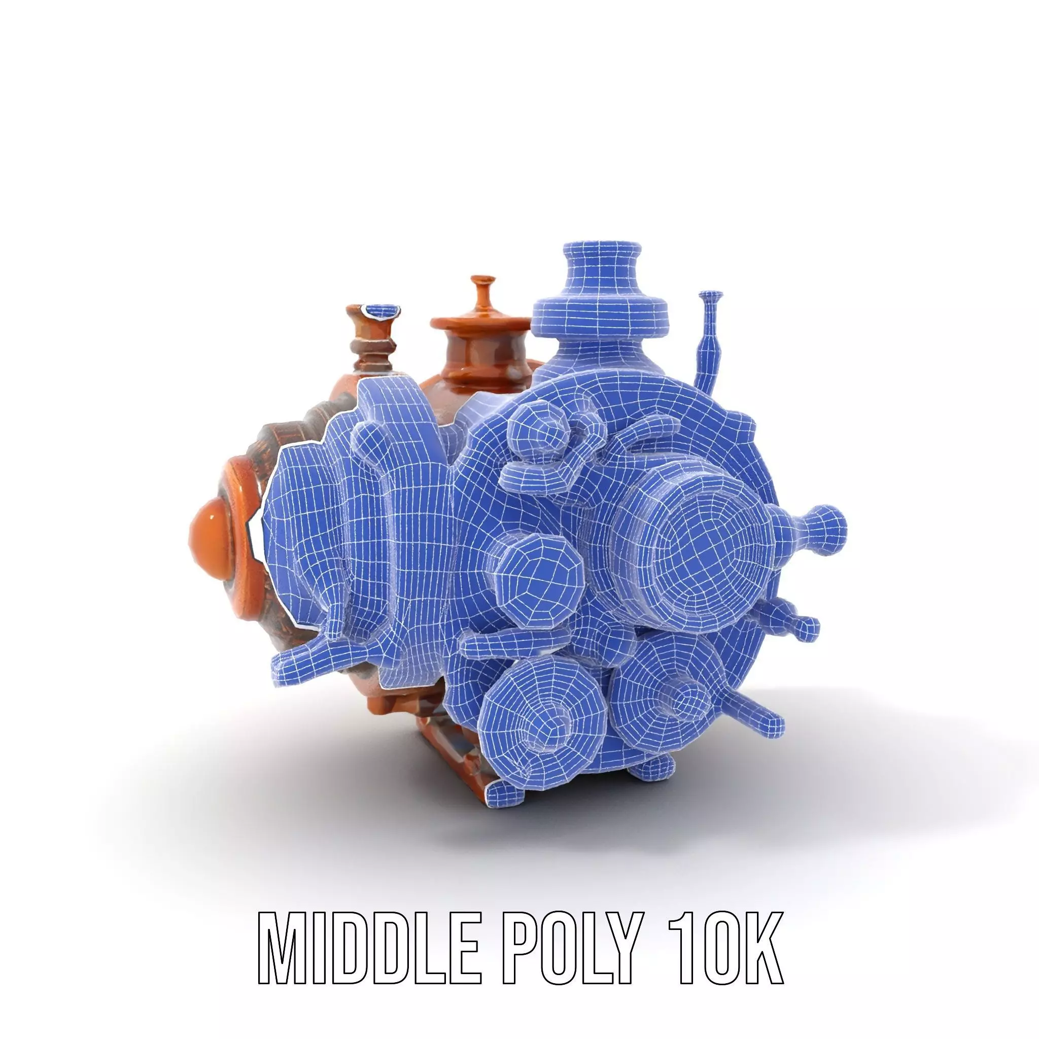 Antique Brass Gadget model pack Low-poly 3D model_29