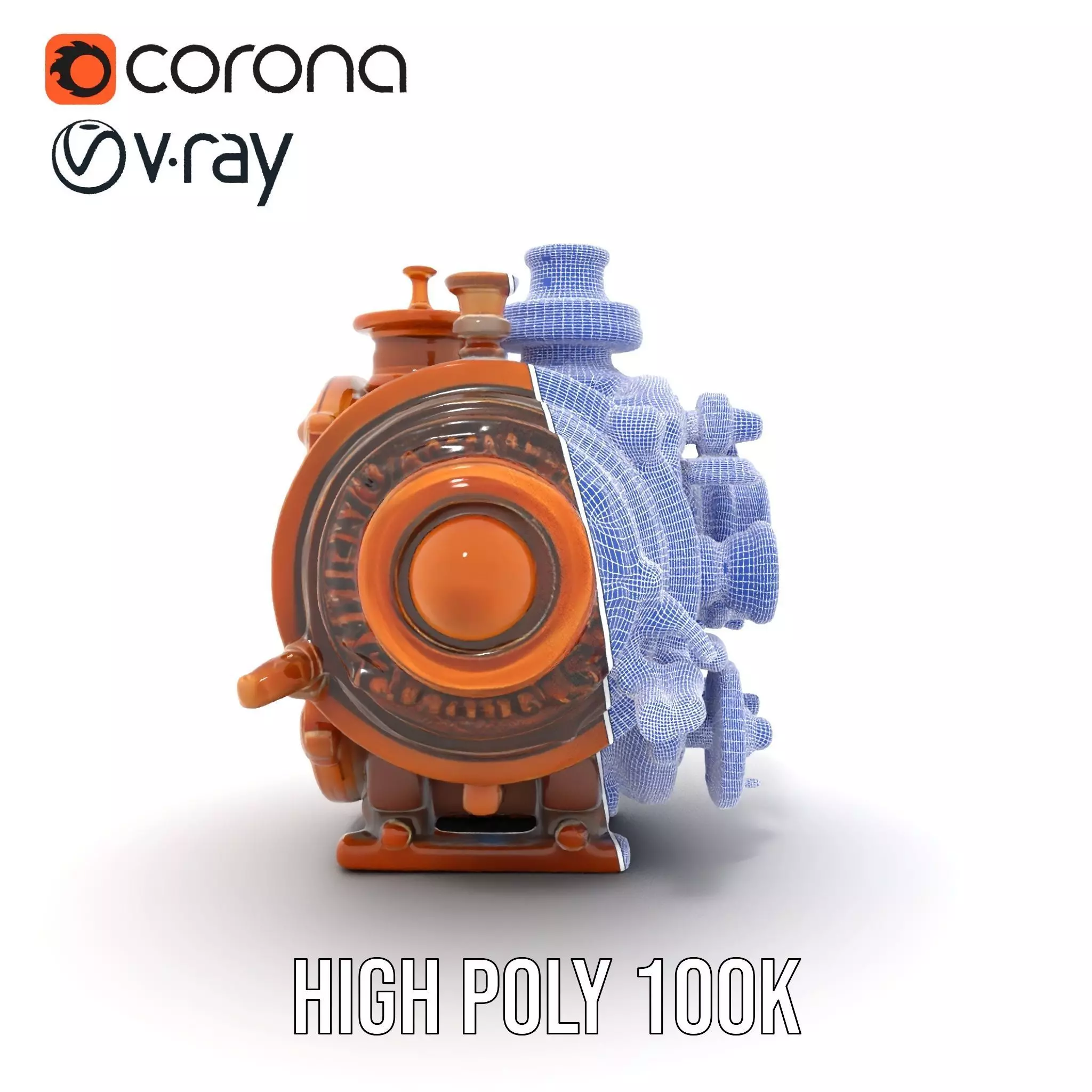 Antique Brass Gadget model pack Low-poly 3D model_34