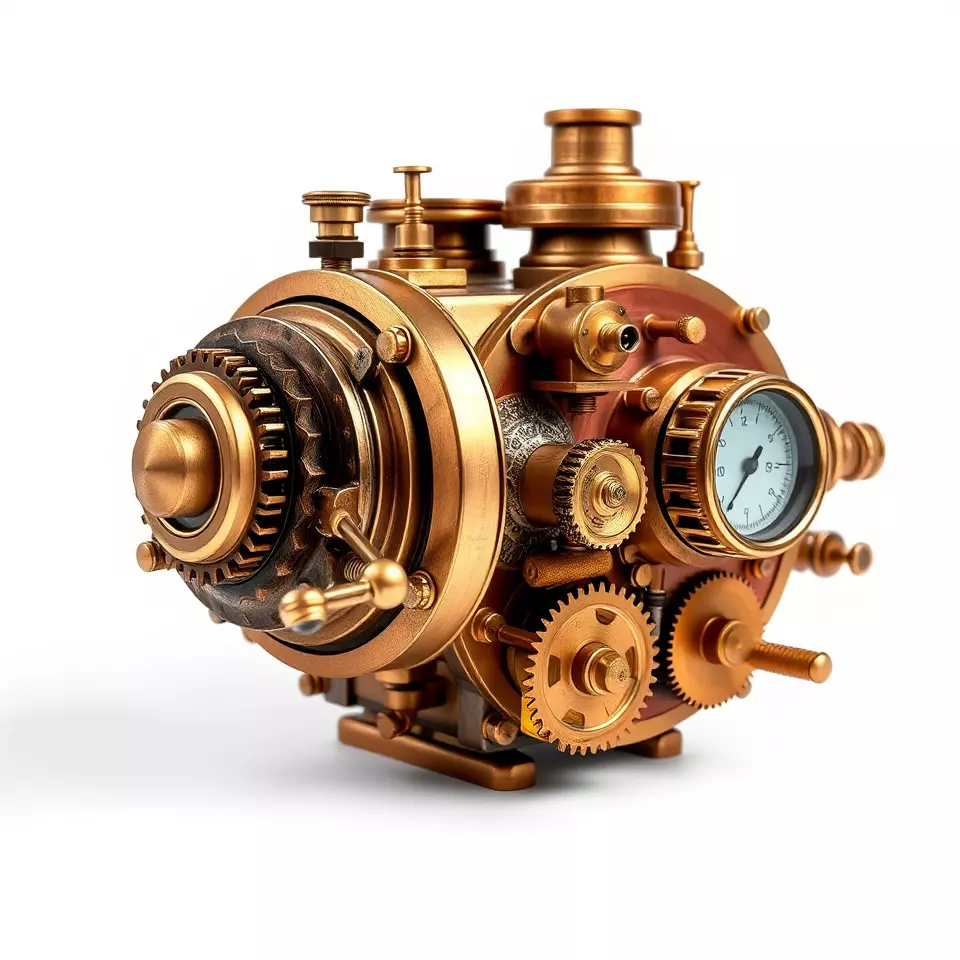 Antique Brass Gadget model pack Low-poly 3D model_2