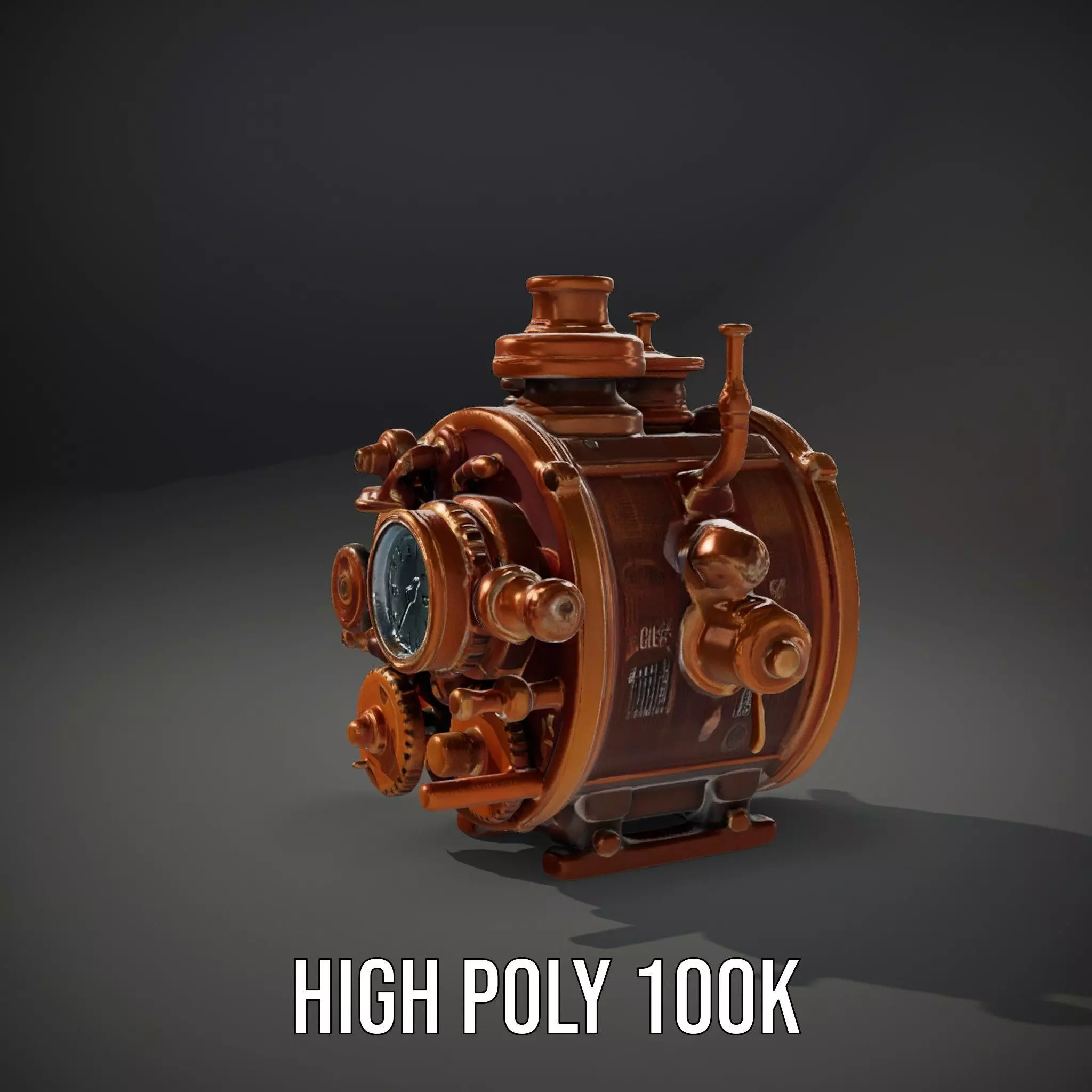 Antique Brass Gadget model pack Low-poly 3D model_10