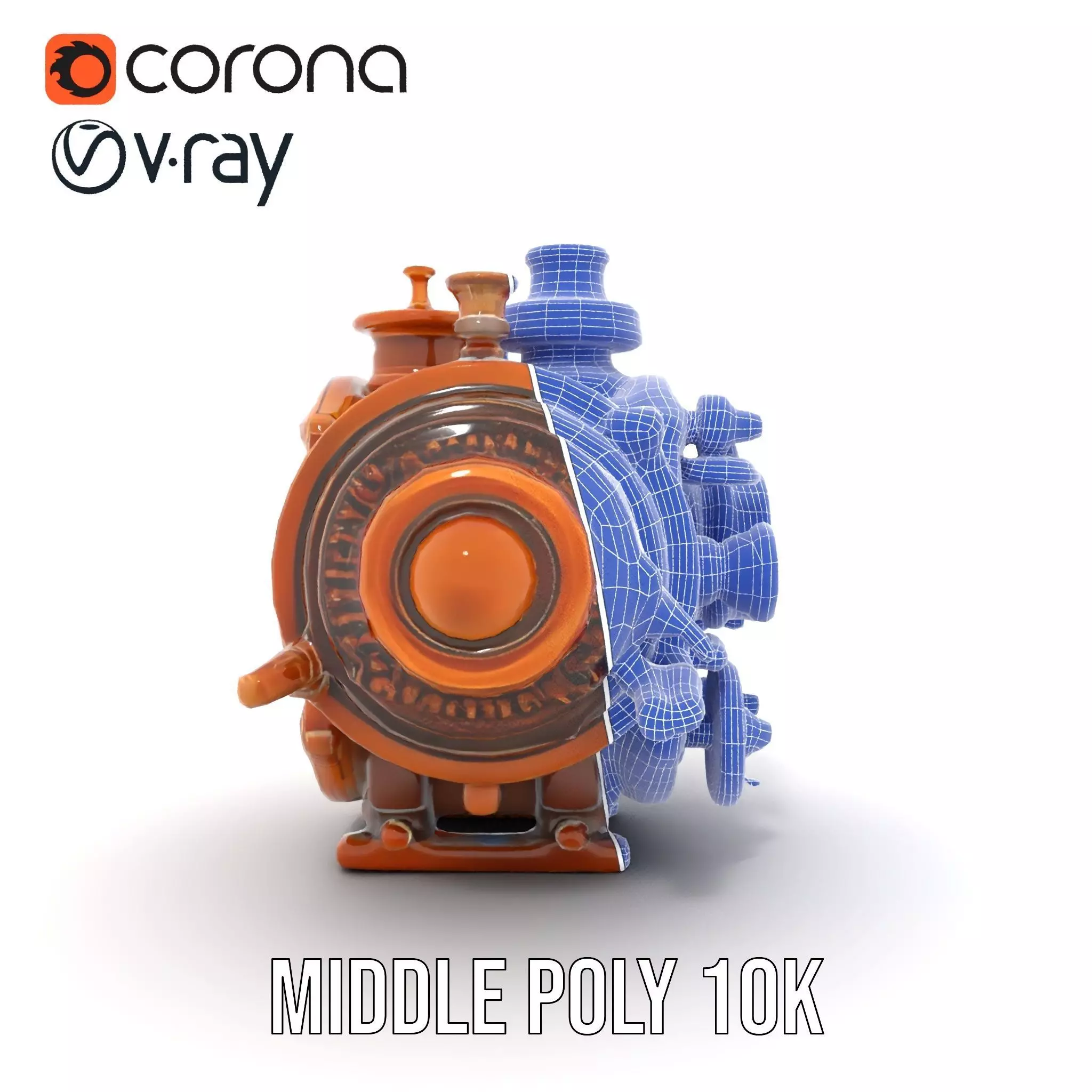 Antique Brass Gadget model pack Low-poly 3D model_24