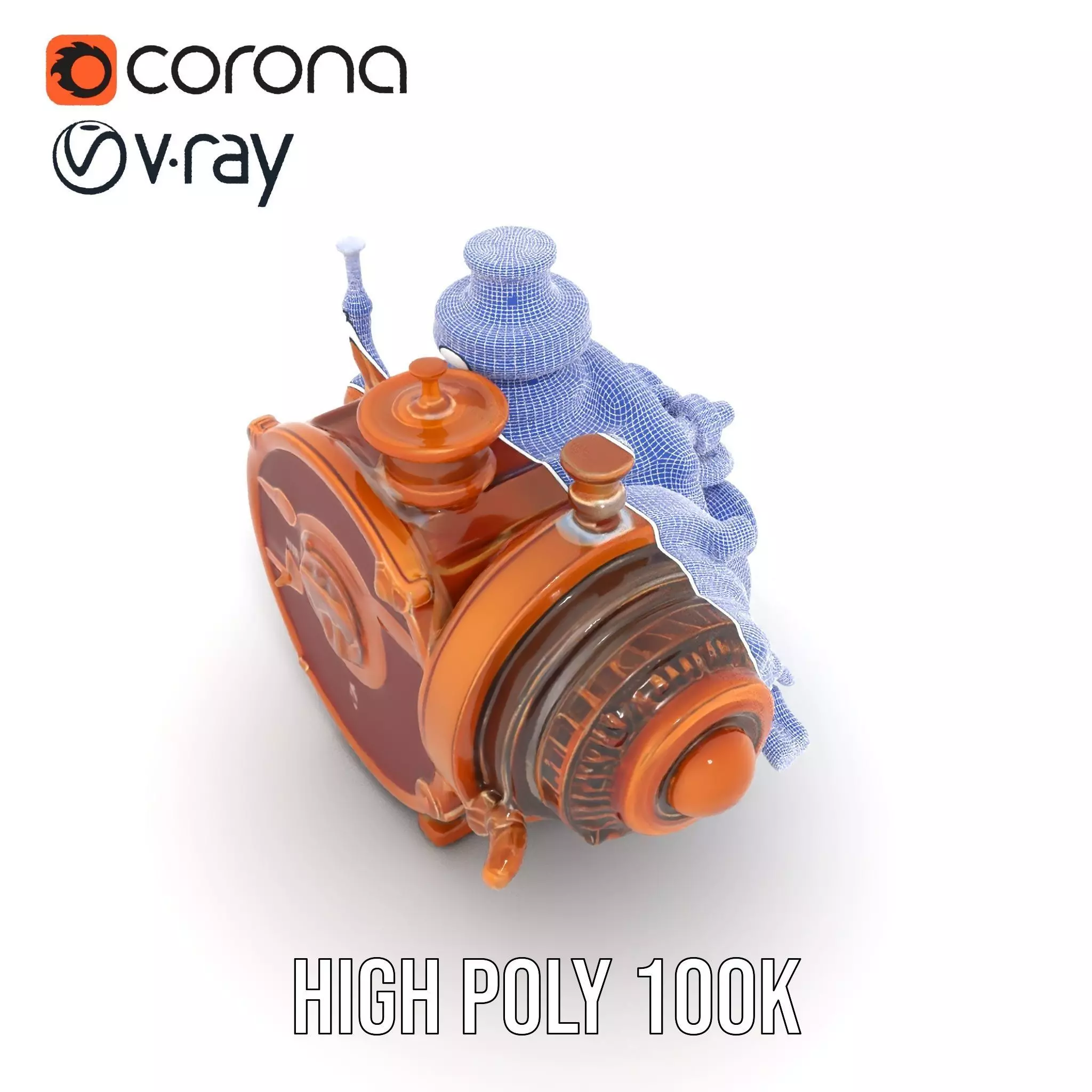 Antique Brass Gadget model pack Low-poly 3D model_32