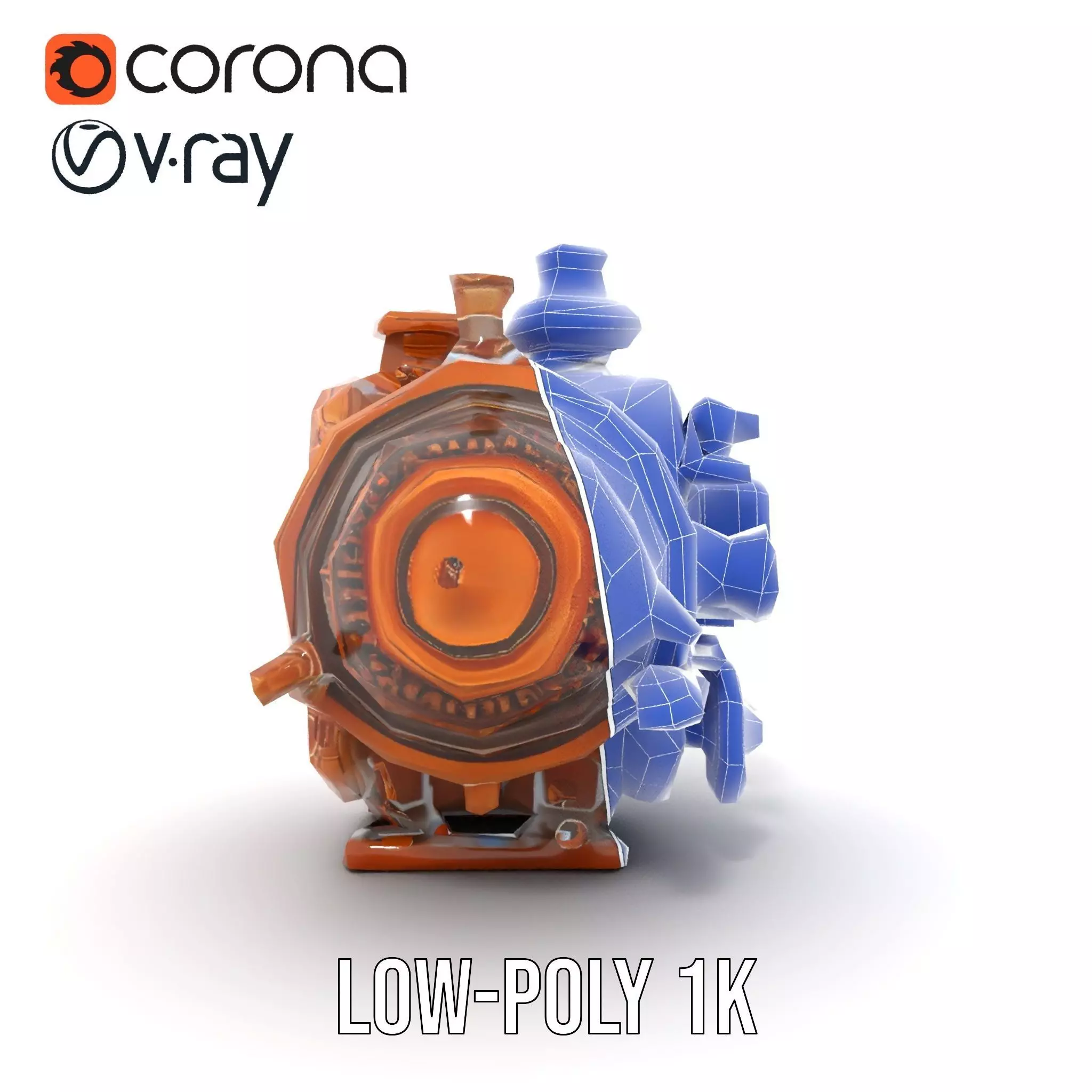 Antique Brass Gadget model pack Low-poly 3D model_28