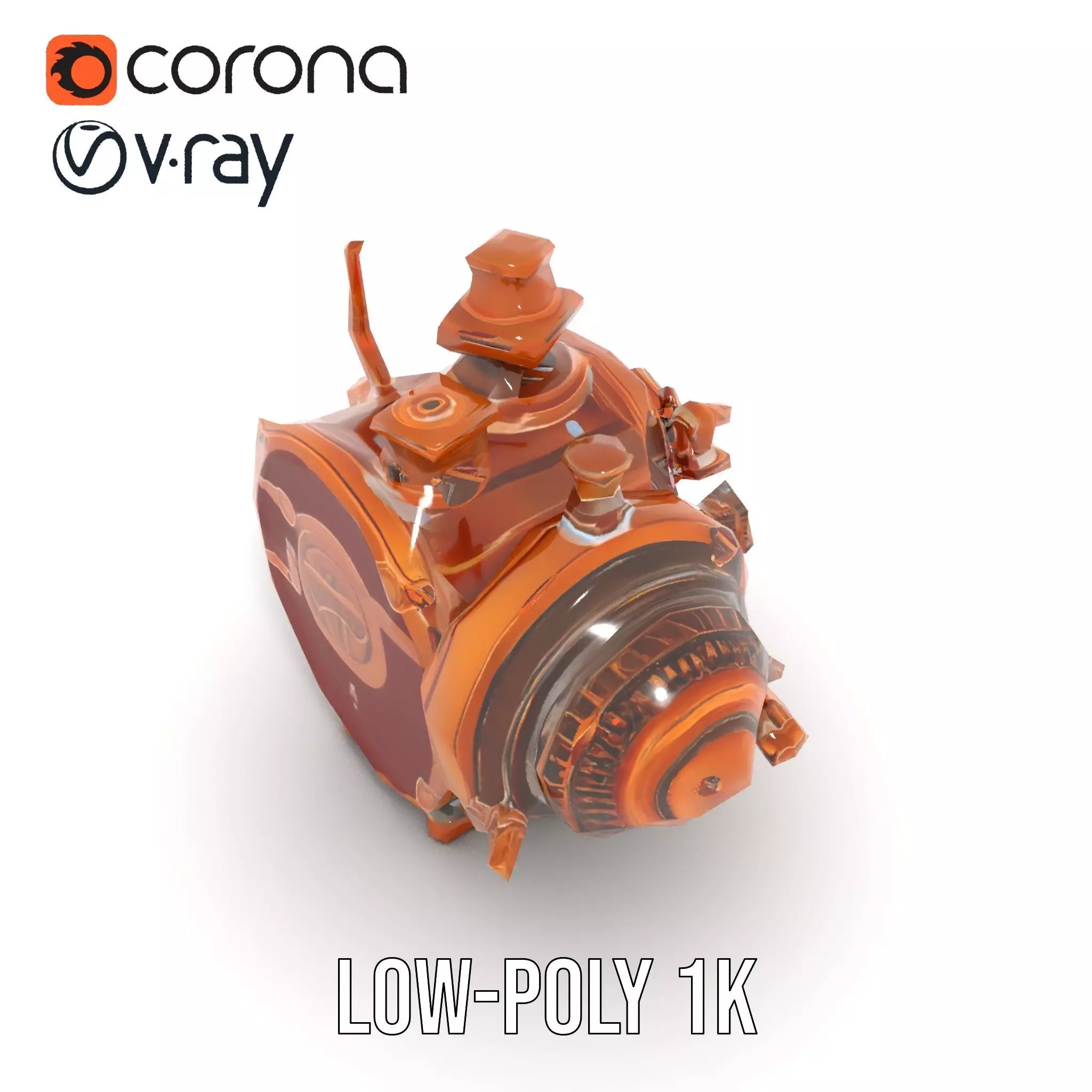 Antique Brass Gadget model pack Low-poly 3D model_7