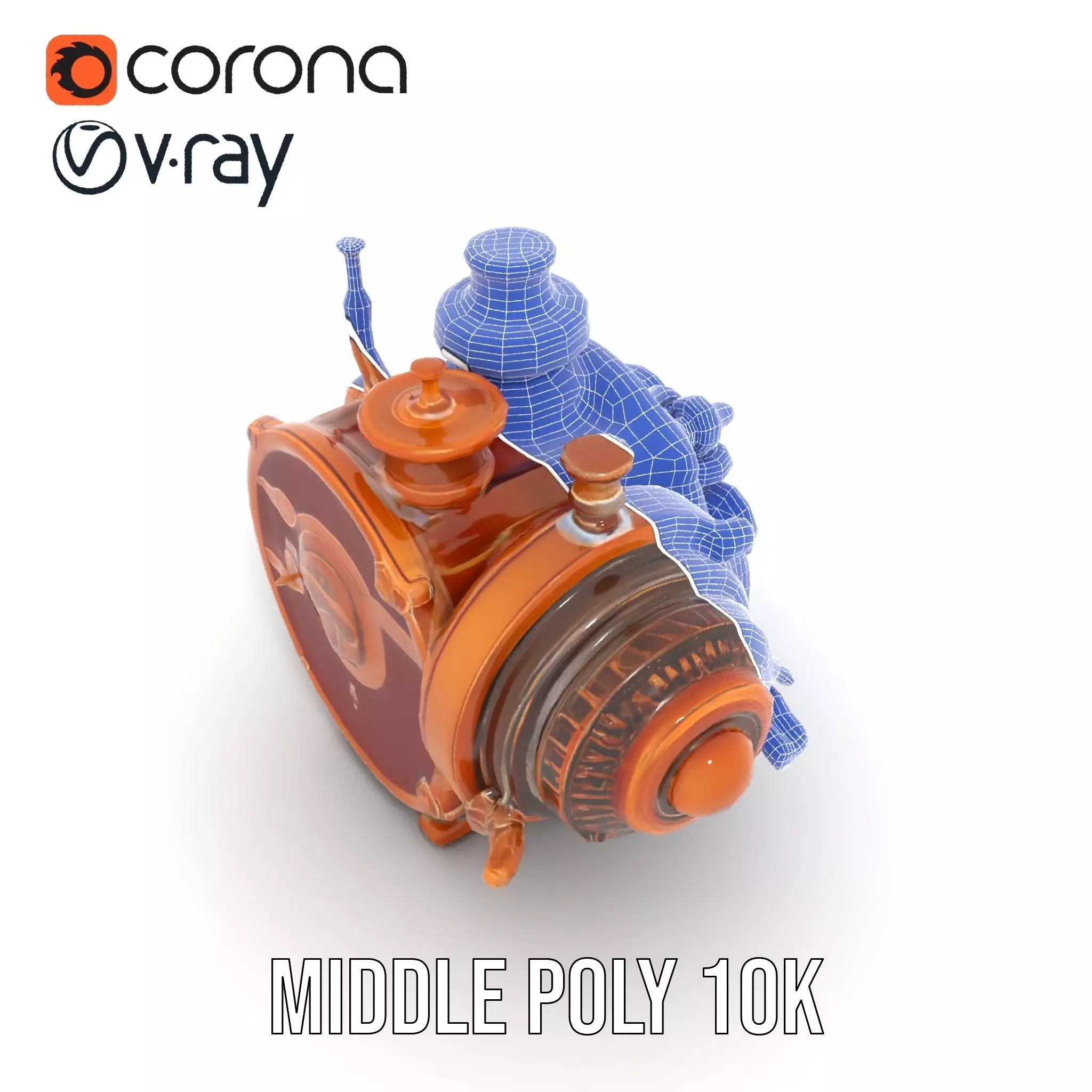 Antique Brass Gadget model pack Low-poly 3D model_18