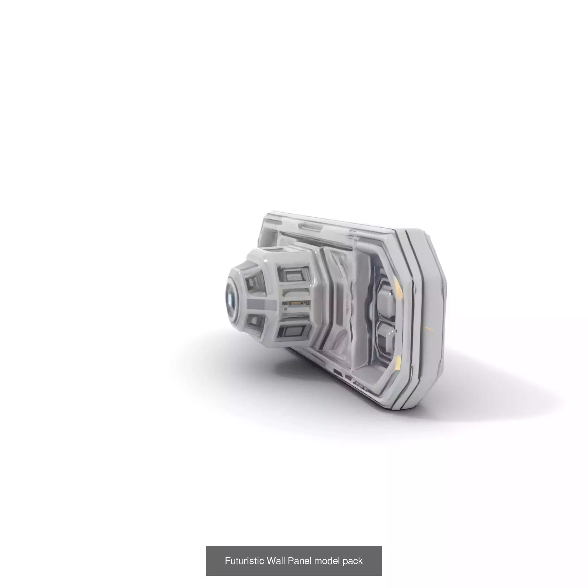 Futuristic Spaceship Walls Pack 3D Model Collection_59