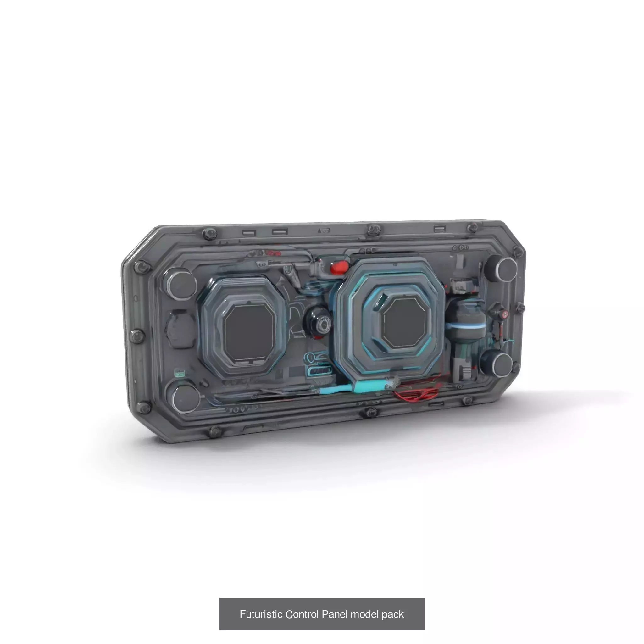 Futuristic Spaceship Walls Pack 3D Model Collection_43