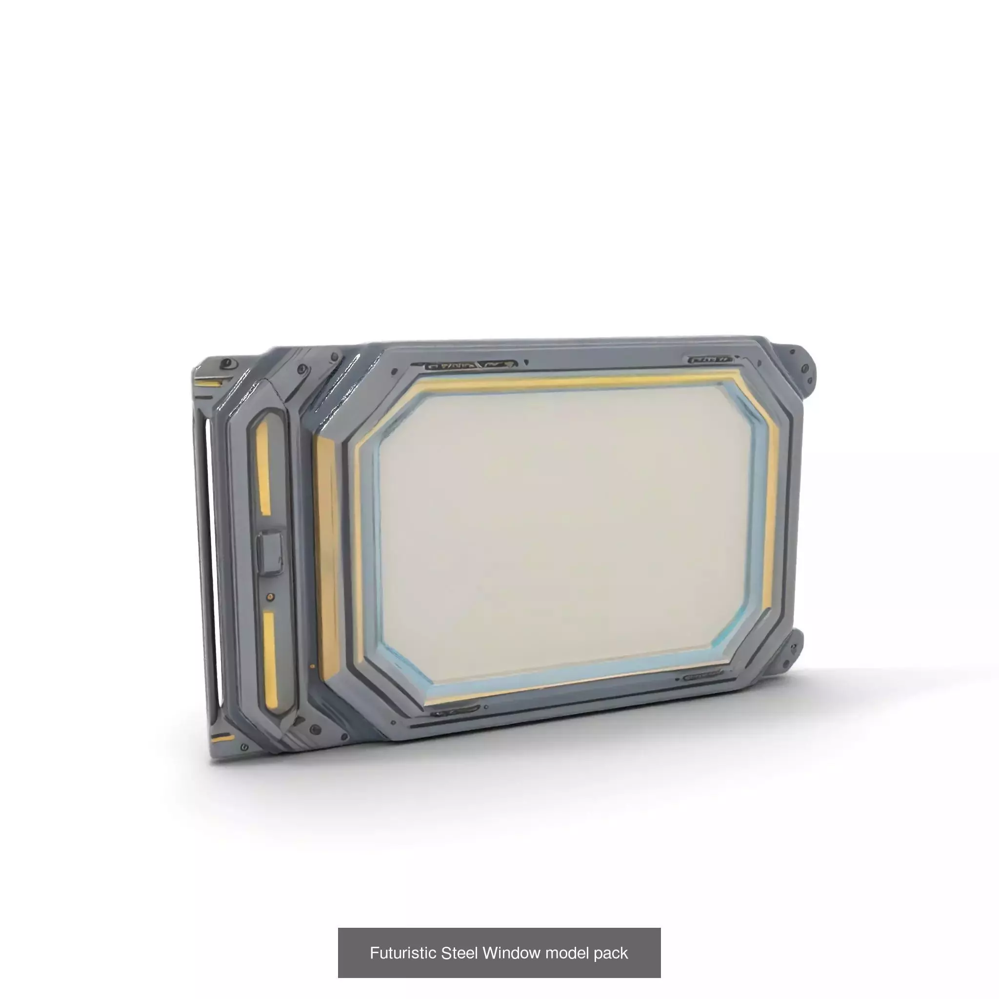 Futuristic Spaceship Walls Pack 3D Model Collection_42