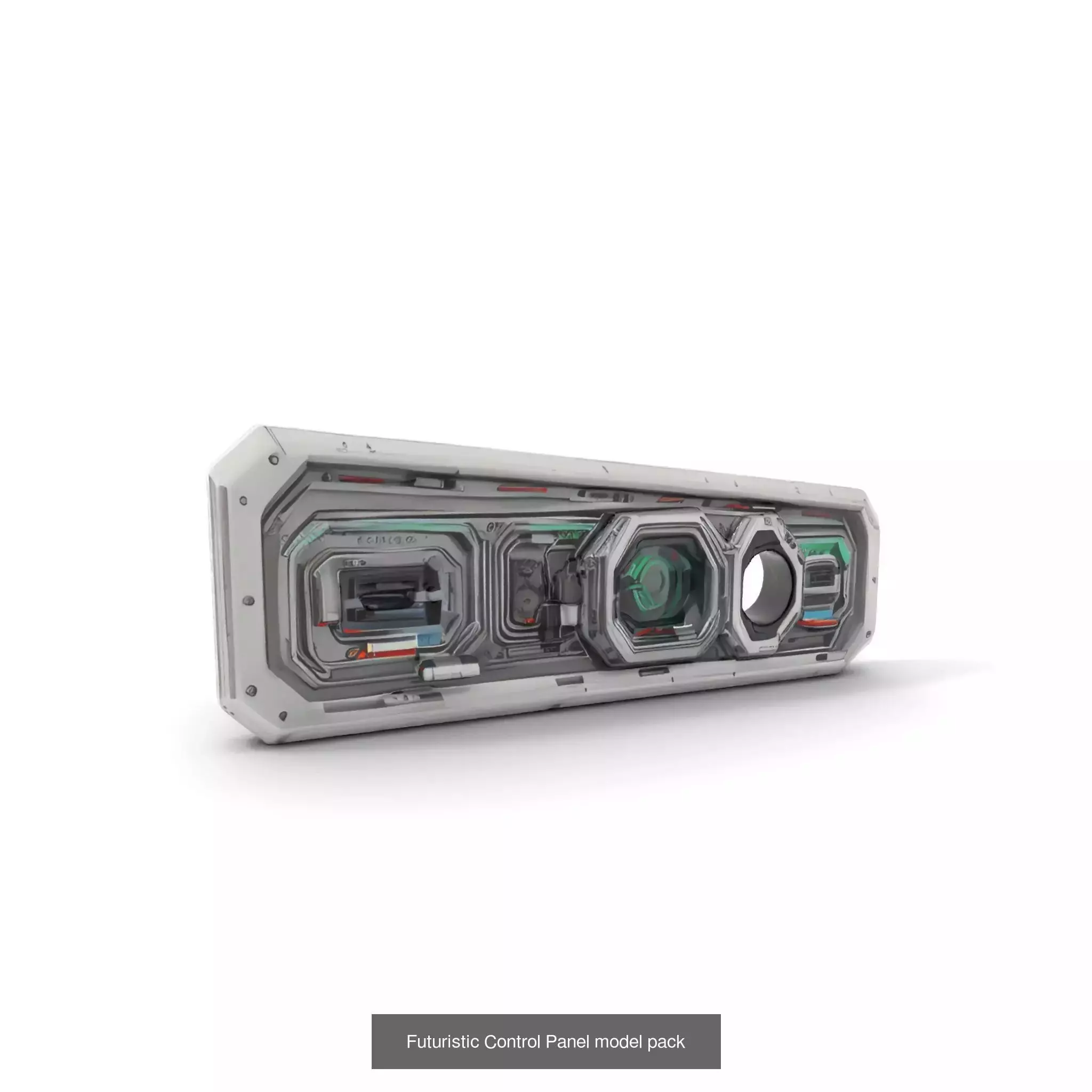 Futuristic Spaceship Walls Pack 3D Model Collection_56