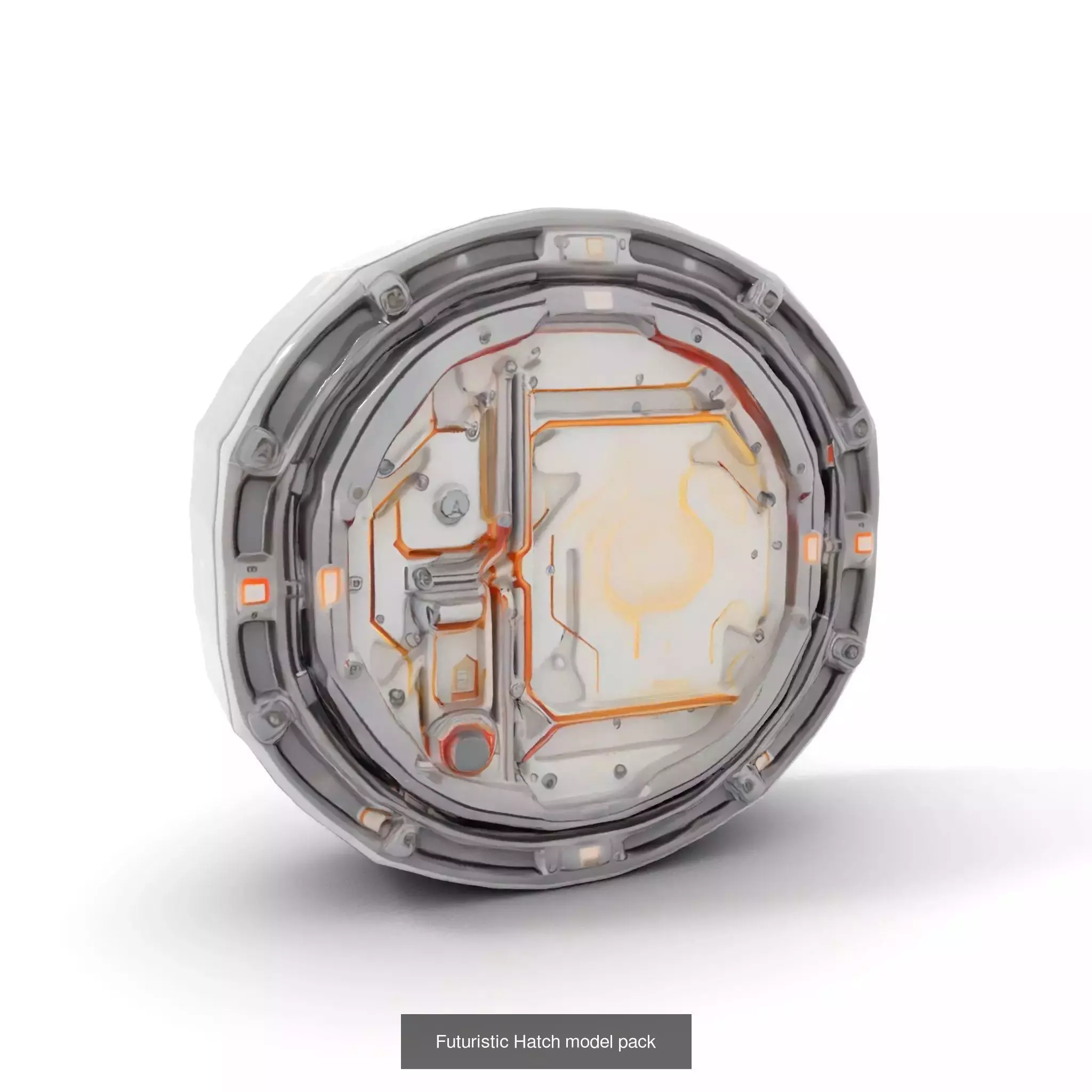 Futuristic Spaceship Walls Pack 3D Model Collection_60